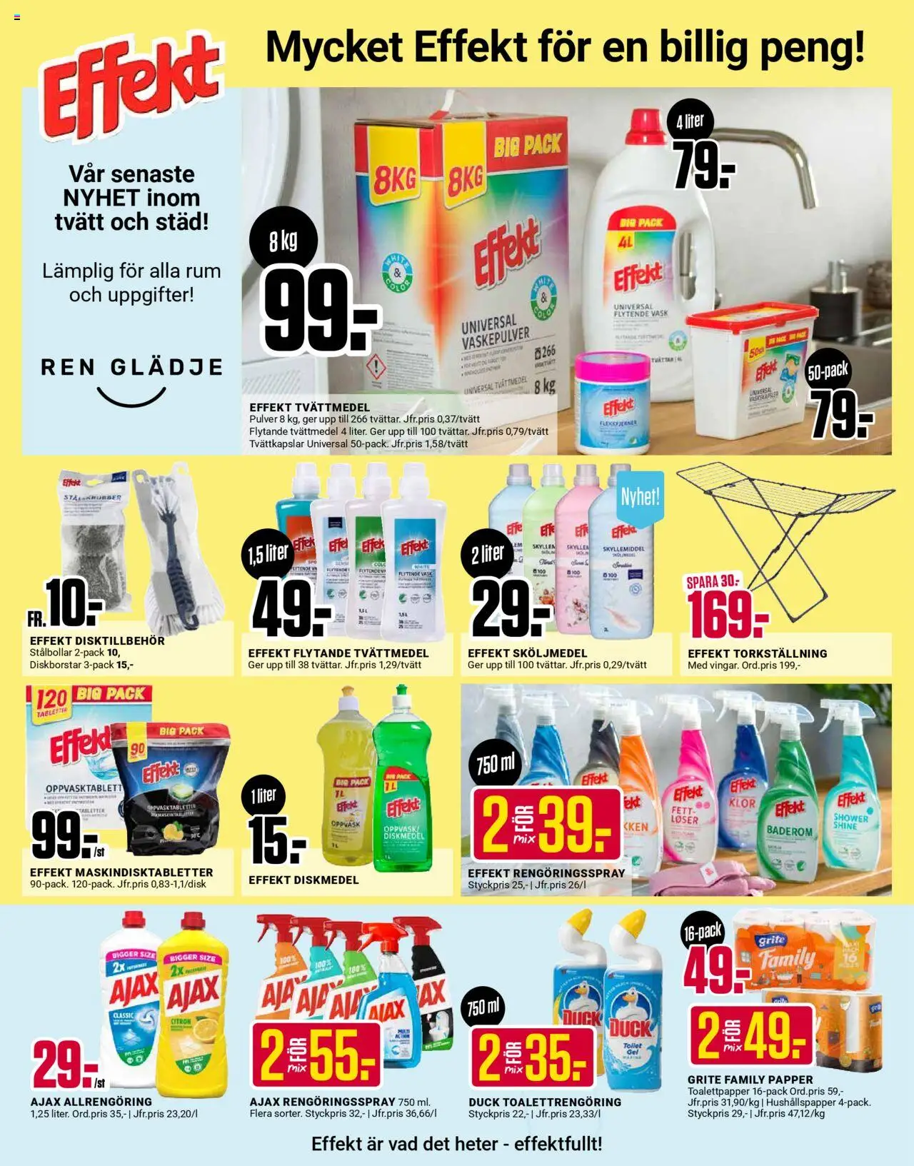 ÖoB reklamblad aktuell från 29.09.2025 | Sida: 2 | Produkter: Tvättmedel, Diskmedel, Rengöringsspray, Tvättkapslar