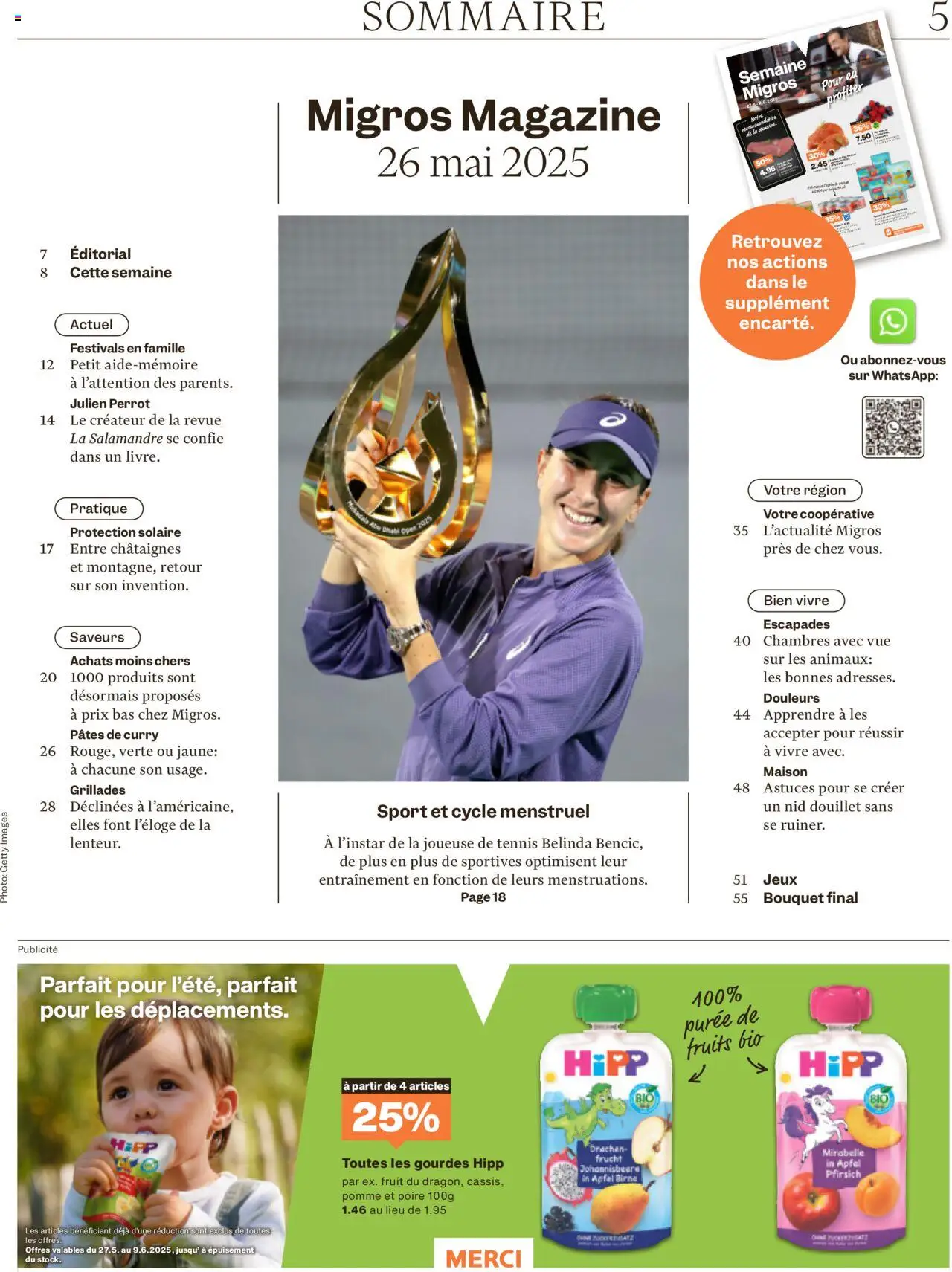 Migros Magazin FR ab 26.05.2025 | Seite: 5 | Produkte: Äpfel, Birne, Pfirsich
