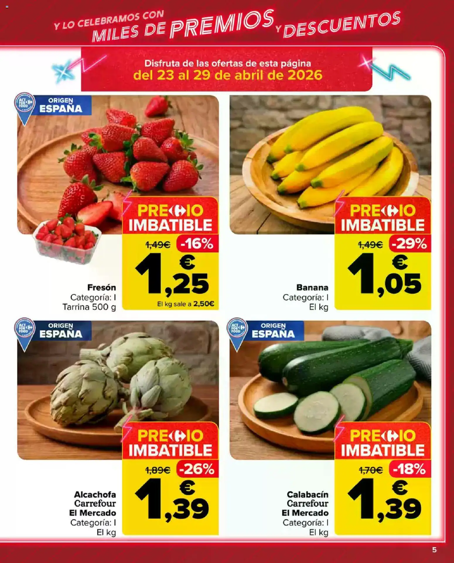 Carrefour Market folleto │ válido desde el 23.04.2026 | Página: 5 | Productos: Calabacín