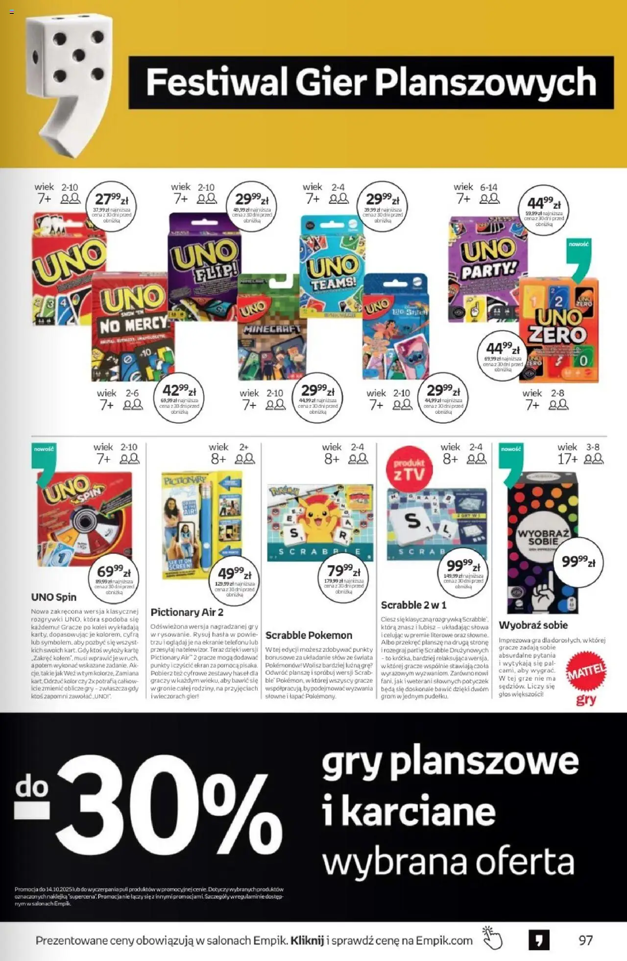 Empik promocje - Tom kultury Zabawki od 24.09.2025 | Strona: 11 | Produkty: Gra, Gry