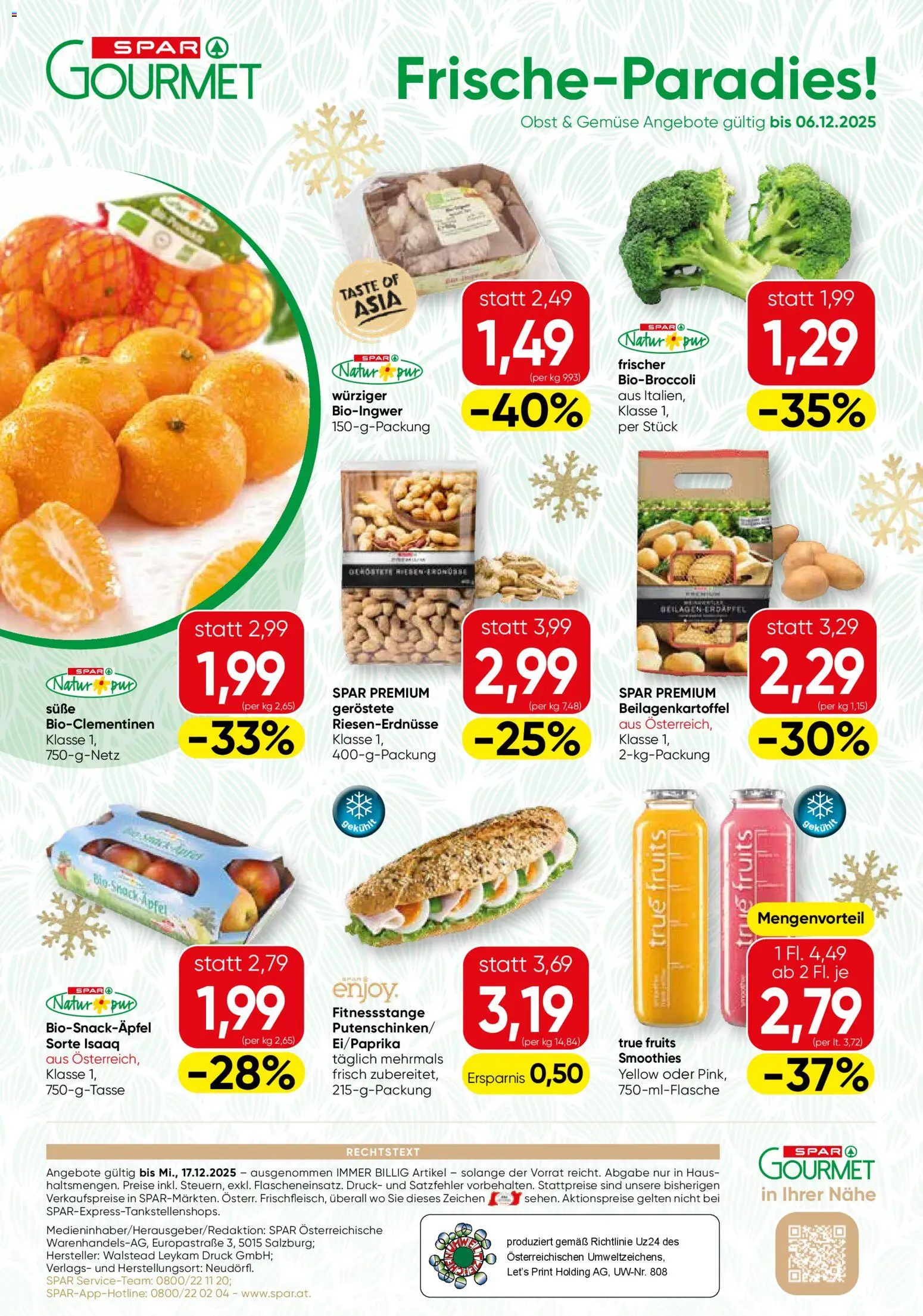 SPAR Gourmet Flugblatt gültig ab 04.12.2025 | Seite: 12 | Produkte: Gemüse, Obst, Äpfel