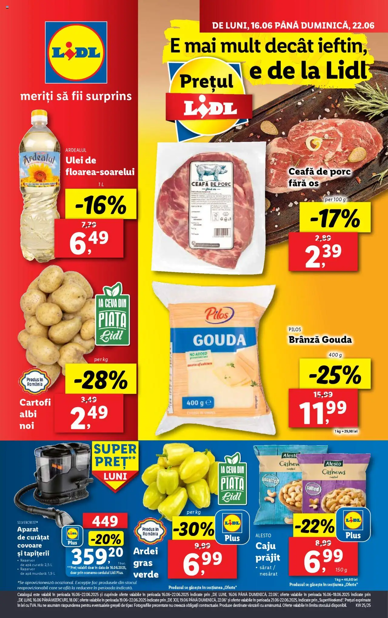 Catalog Lidl – valabil de la 16.06.2025 | Pagină: 1 | Produse: Keçeli kalem, Ardei, Ulei, Cartofi