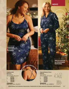 Celestial Button-Down pidžama, Tamnoplava. 95% poliester, 5% elastin. - pregled AVON kataloga - važi od 01.11.2025 | Strana: 157 | Proizvode: Pidžama