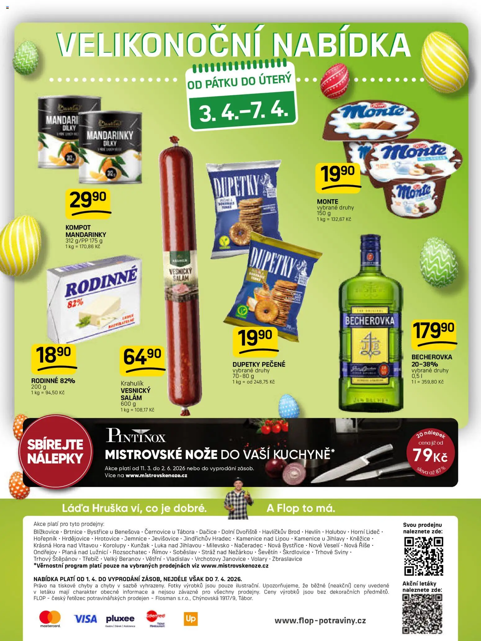 Flop leták od 01.04.2026 | Strana: 16 | Produkty: Salám, Nože, Nálepky, Becherovka
