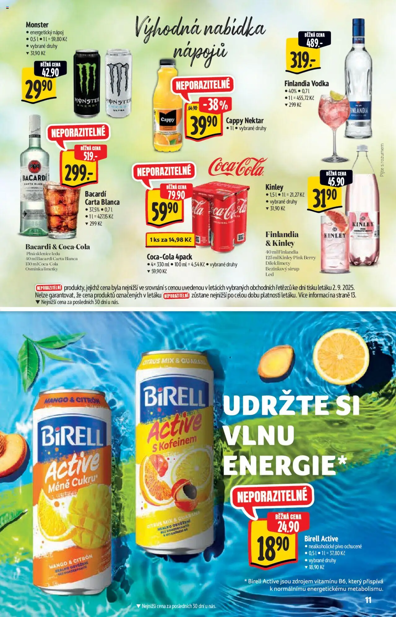 Albert katalog - Supermarket od 10.09.2025 | Strana: 11 | Produkty: Monster, Vodka, Energetický nápoj, Sirup