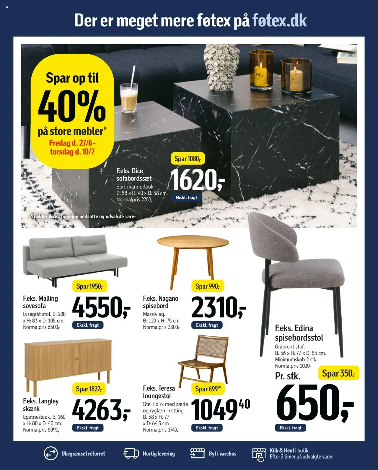 Føtex Tilbudsavis gyldig fra 27.06.2025 | Side: 71 | Produkter: Sofa, Skænk