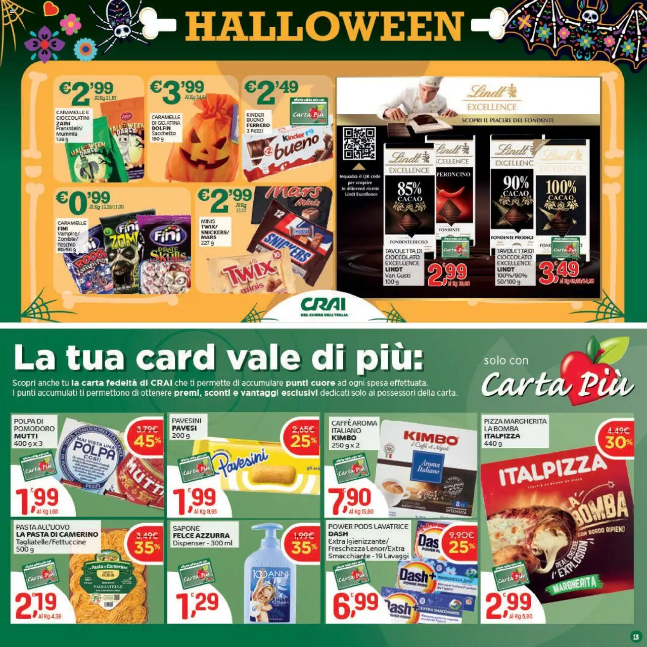 Volantino CRAI del 16.10.2025 | Pagina: 13 | Prodotti: Tagliatelle, Pomodoro, Pasta, Cacao