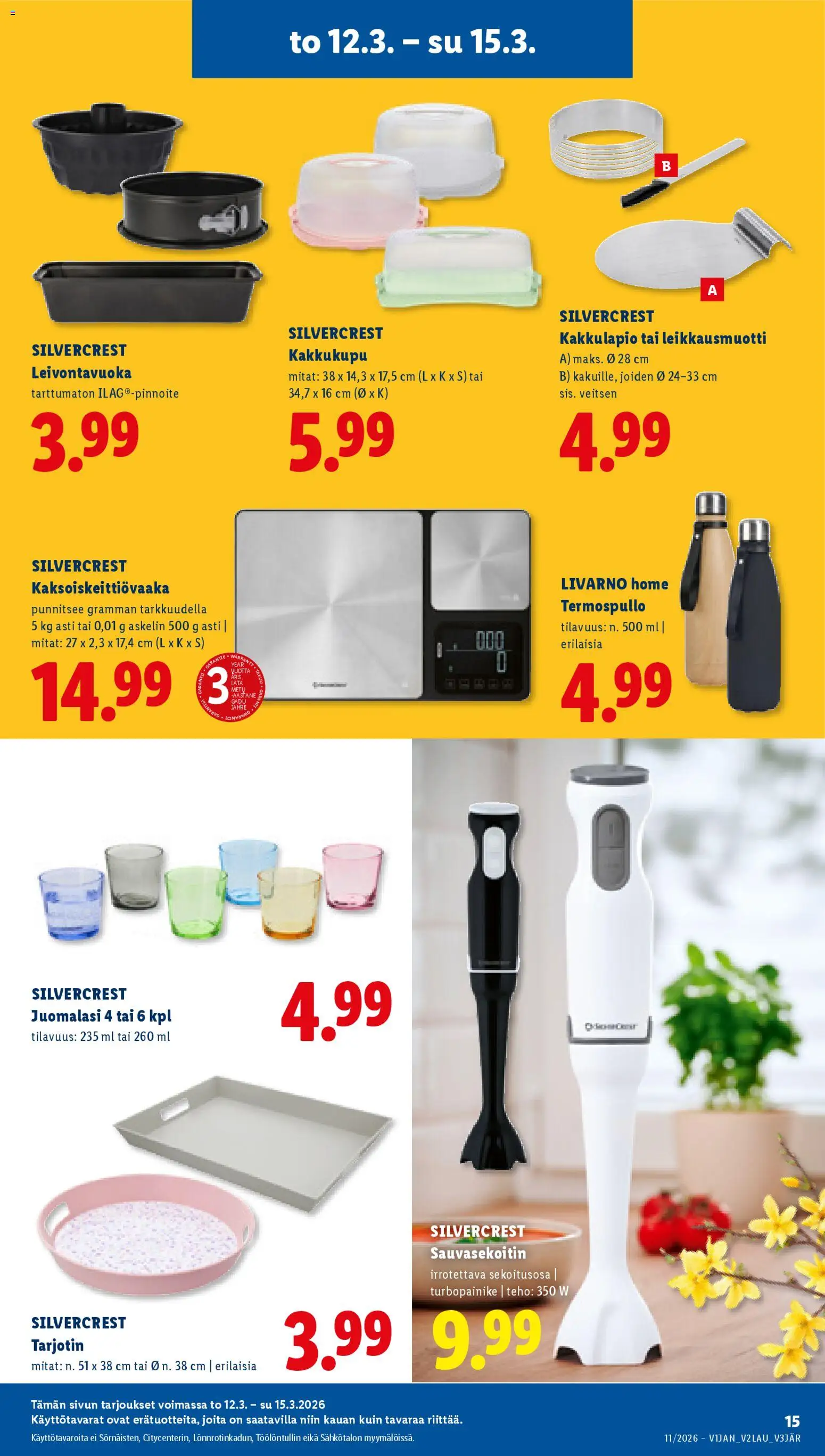 Lidl tarjoukset - Helsinki – voimassa 12.03.2026 alkaen | Sivu: 19 | Tuotteet: Sauvasekoitin, Tarjotin, Termospullo