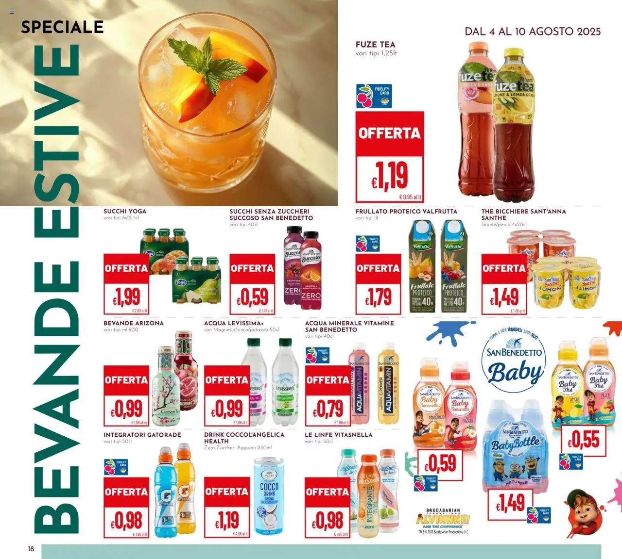 Volantino Pan del 04.08.2025 | Pagina: 18 | Prodotti: Limone, The, Cocco, Acqua minerale
