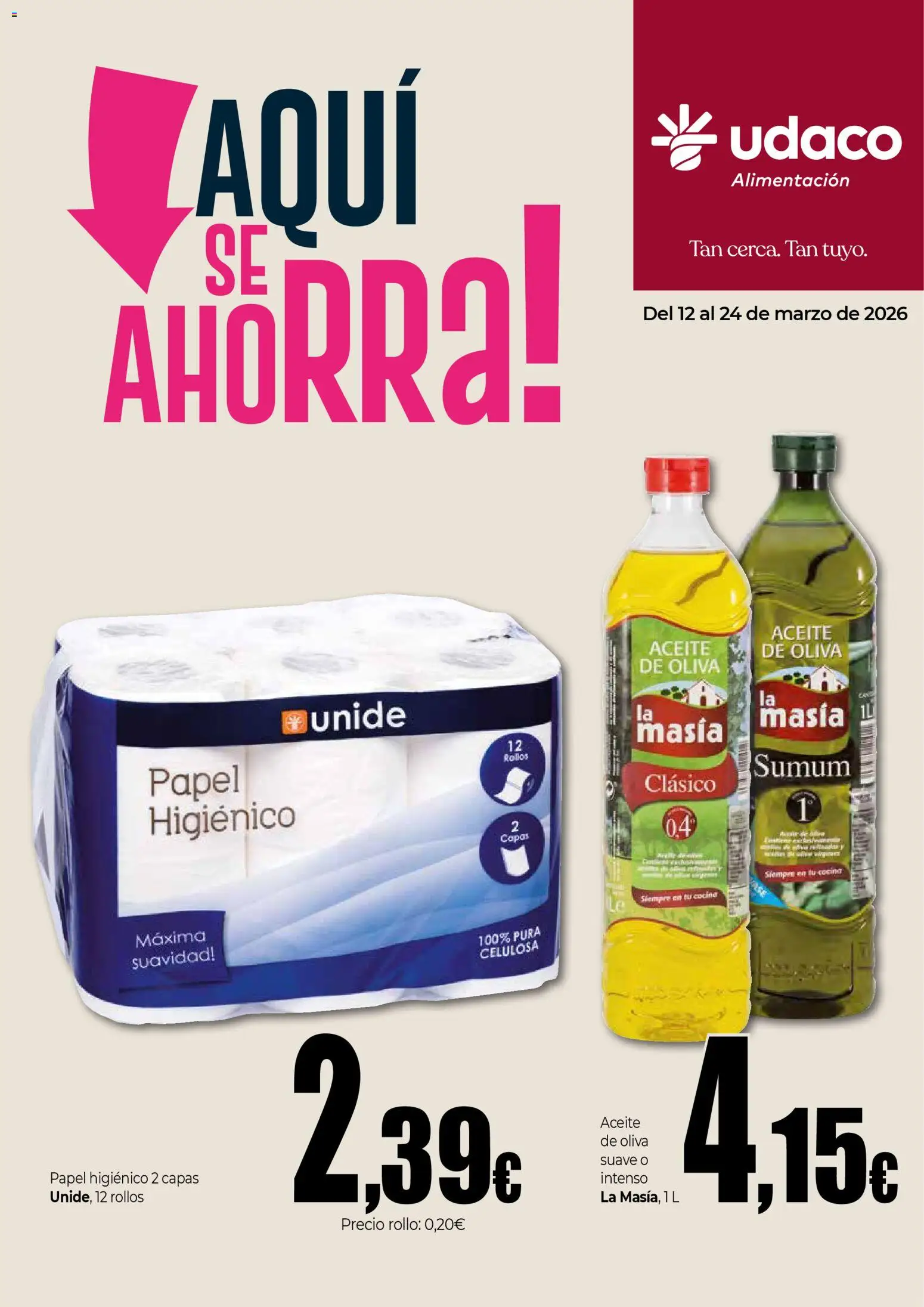 Unide - Aquí se ahorra │ válido desde el 12.03.2026 | Página: 1 | Productos: Aceite, Papel higienico, Aceite de oliva, Cocina