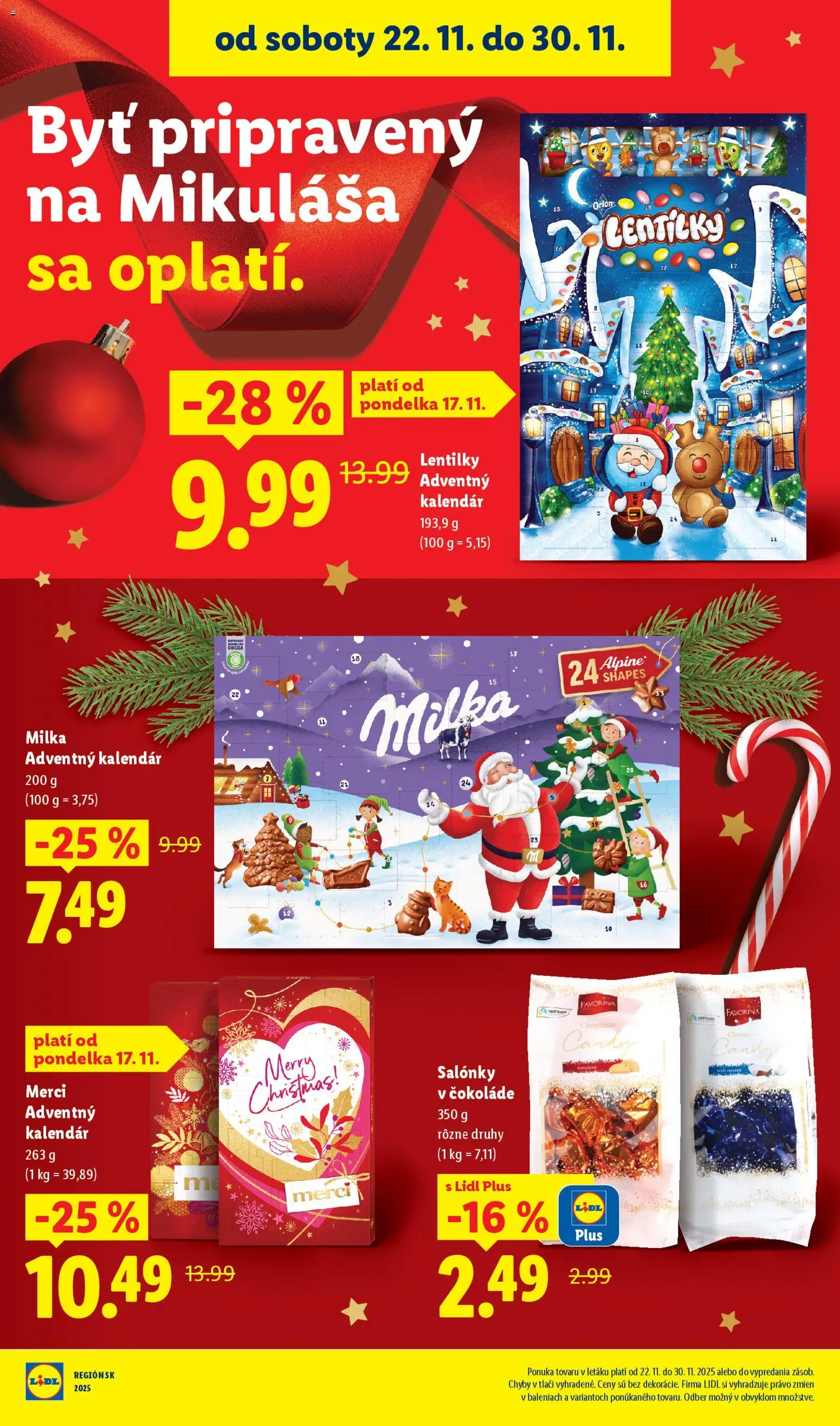 Nové Lidl akcie – leták je platný od 27.11.2025 | Strana: 39 | Produkty: Merci, Milka