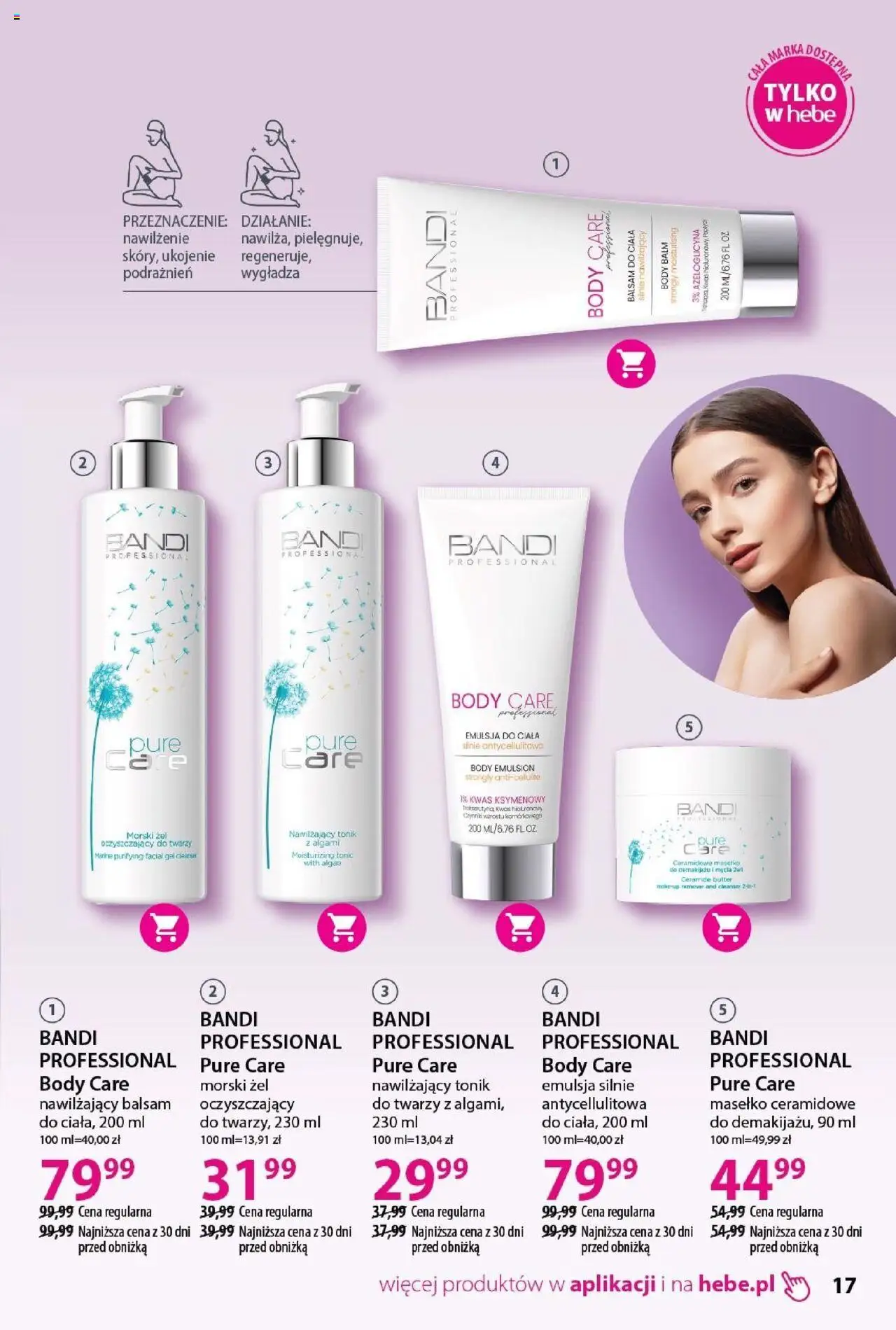Hebe Gazetka - Katalog od 01.08.2025 | Strona: 17 | Produkty: Toner, Body, Tonik, Tonik do twarzy