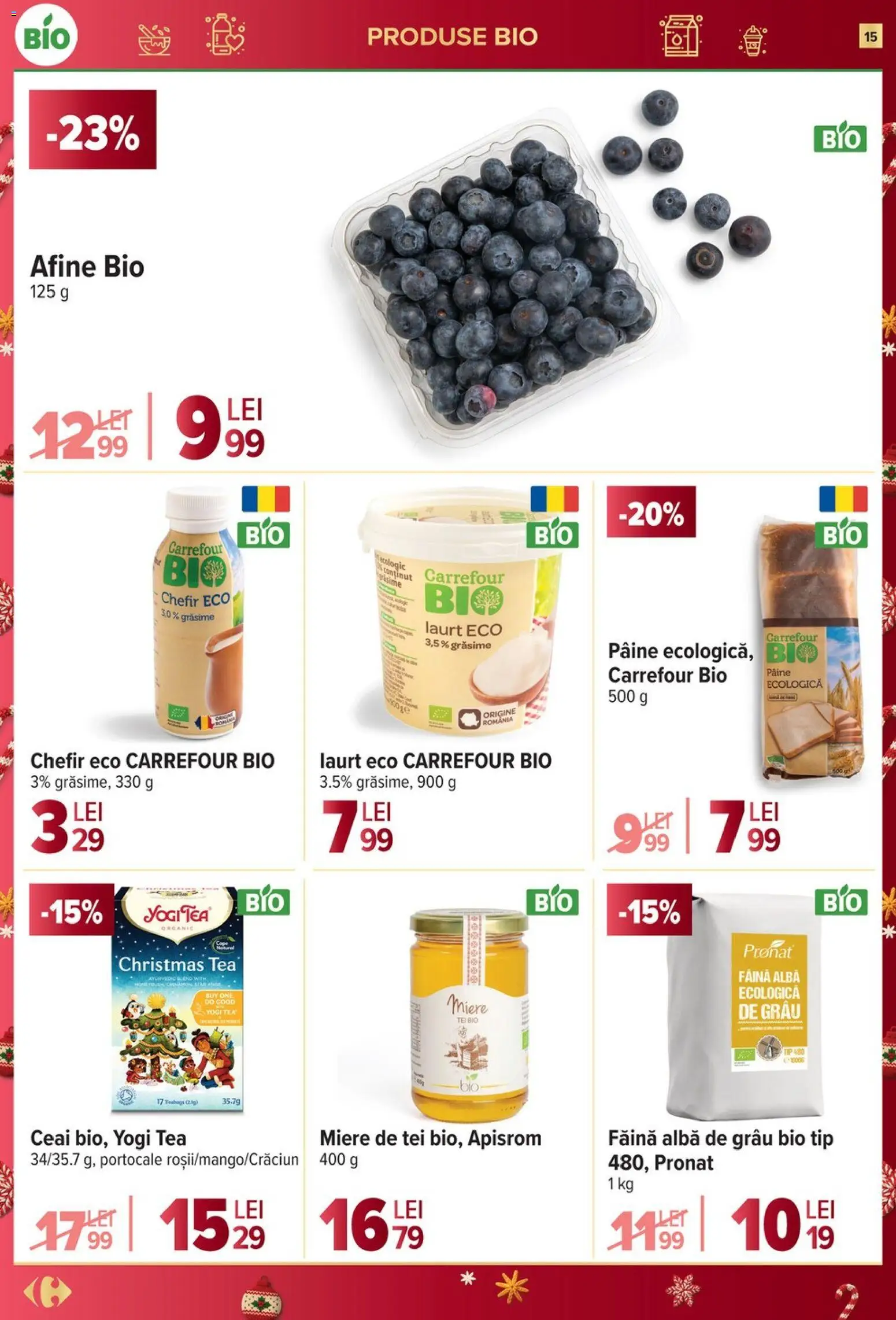 Noul catalog Carrefour – valabil de la 26.11.2025 | Pagină: 15 | Produse: Şerit ödül, Afine, Pâine, Făină