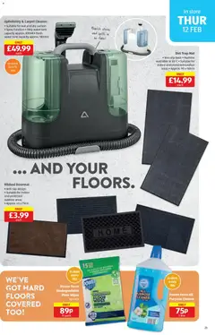 Preview of Aldi - Weekly offers UK Specialbuys valid from 11.02.2026 | Page: 23 | Products: Carpet, Doormat, Floor, Apple