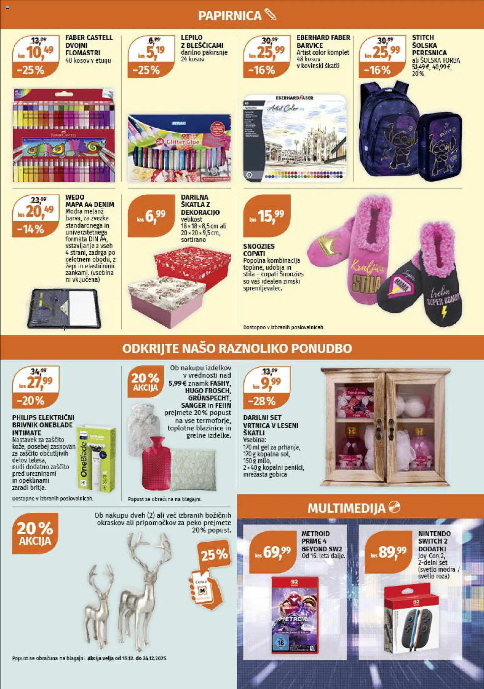 Novi Müller katalog ponudbe – veljaven od 15.12.2025 | Stran: 11 | Izdelki: Gobica, Mapa, Lepilo, Brivnik