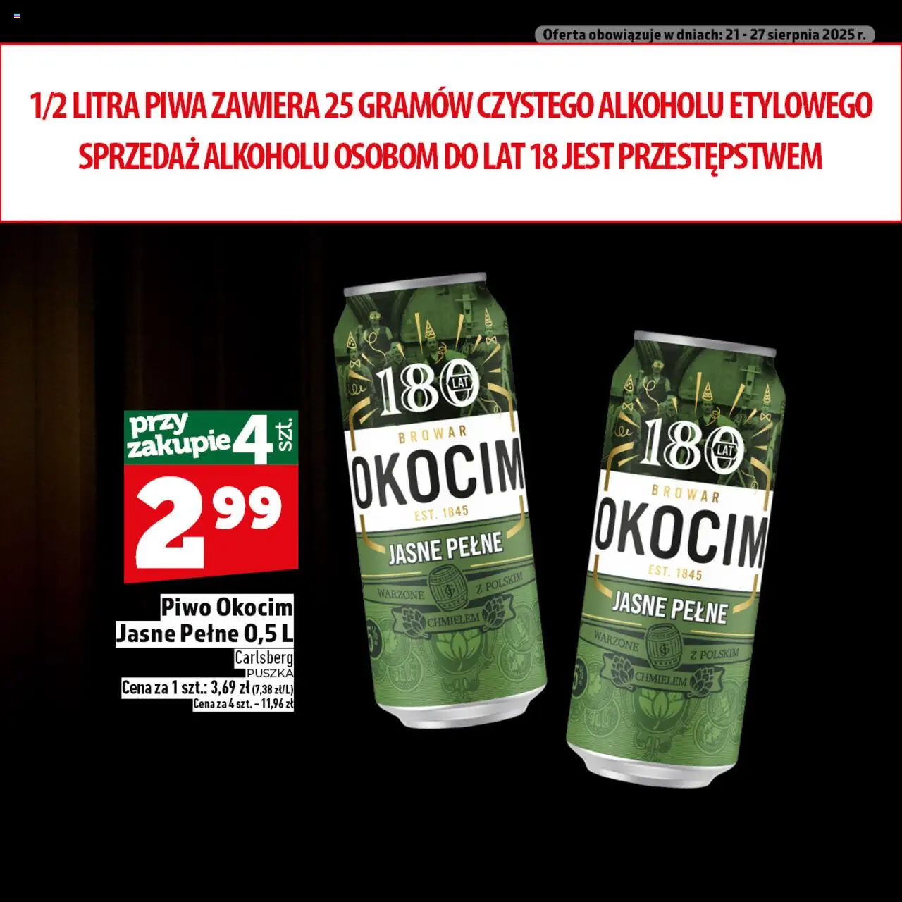 Topaz Gazetka - Ogródek Piwosza od 21.08.2025 | Strona: 3 | Produkty: Piwo