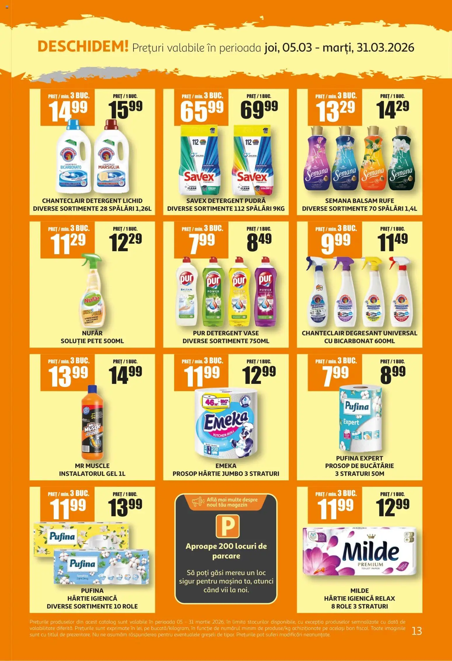 Noul catalog ATAC – valabil de la 05.03.2026 | Pagină: 13 | Produse: Pomelo, Bucătărie, Role, Pudră