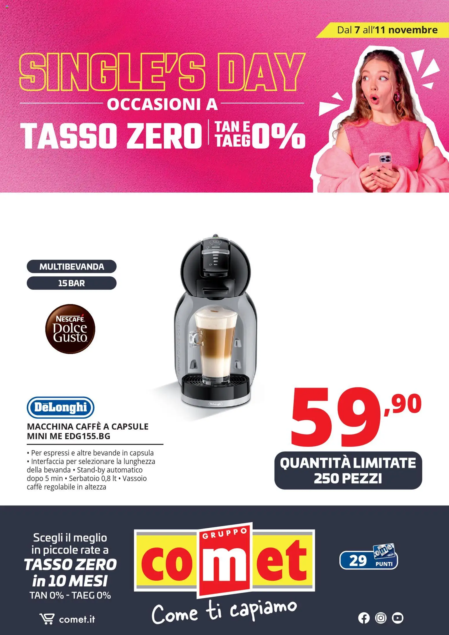 Volantino Comet del 07.11.2025 | Pagina: 43 | Prodotti: Caffè, Vassoio