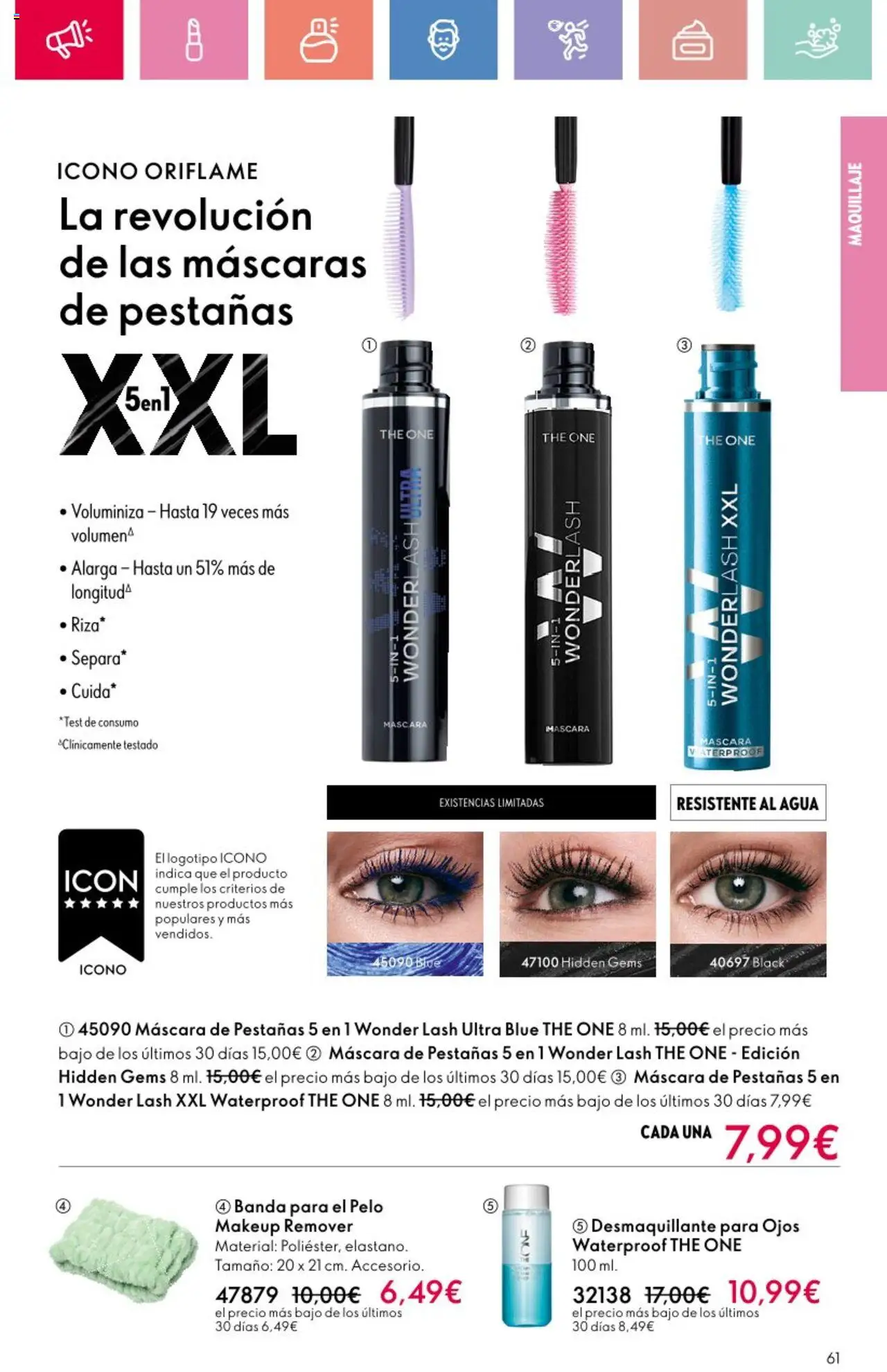 Oriflame - Catálogo Campaña 12 │ válido desde el 24.08.2025 | Página: 61 | Productos: Maquillaje, Máscara, Máscara de pestañas