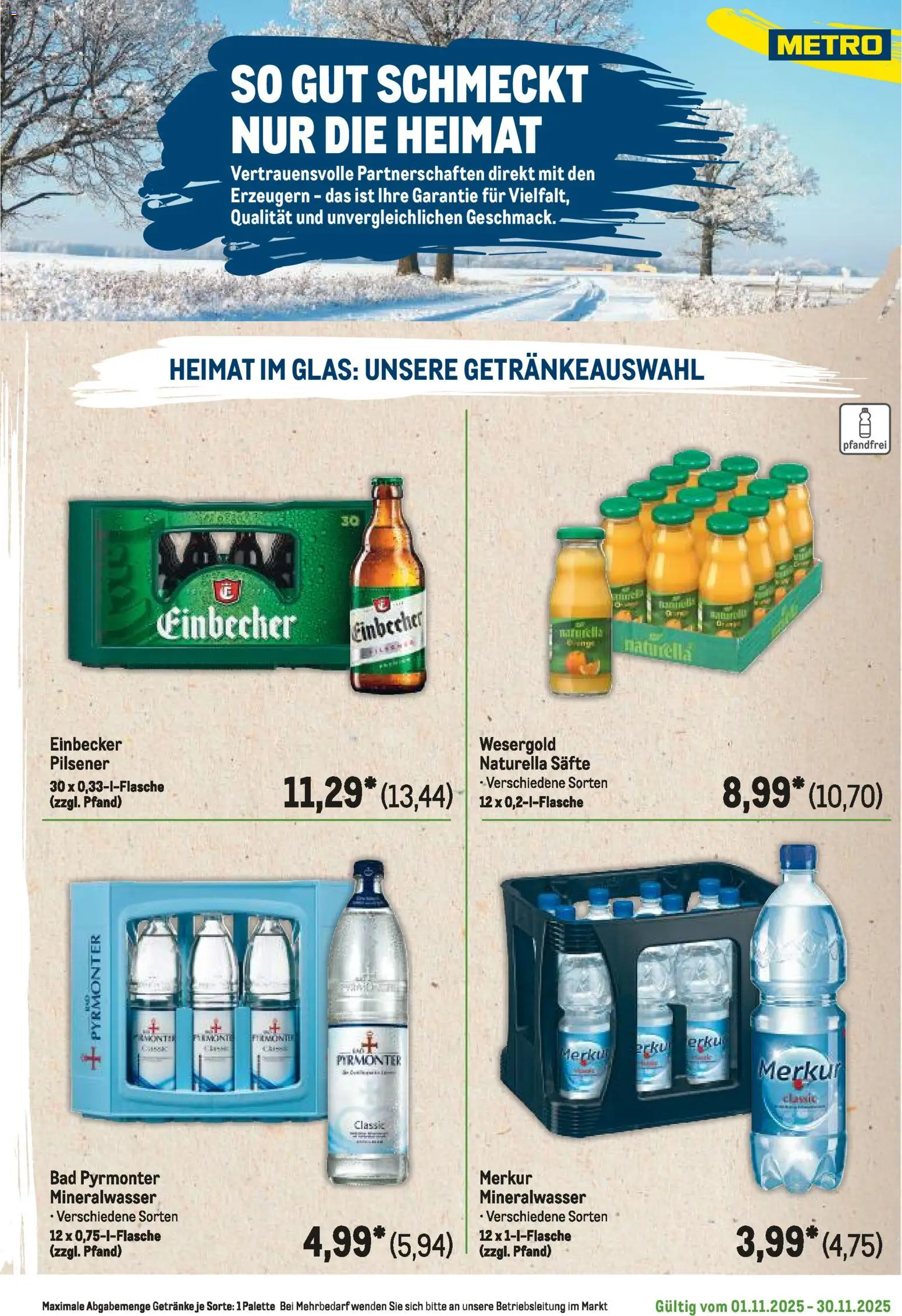 Metro Regionaler Flyer – gültig ab 01.11.2025 | Seite: 11 | Produkte: Bad, Mineralwasser
