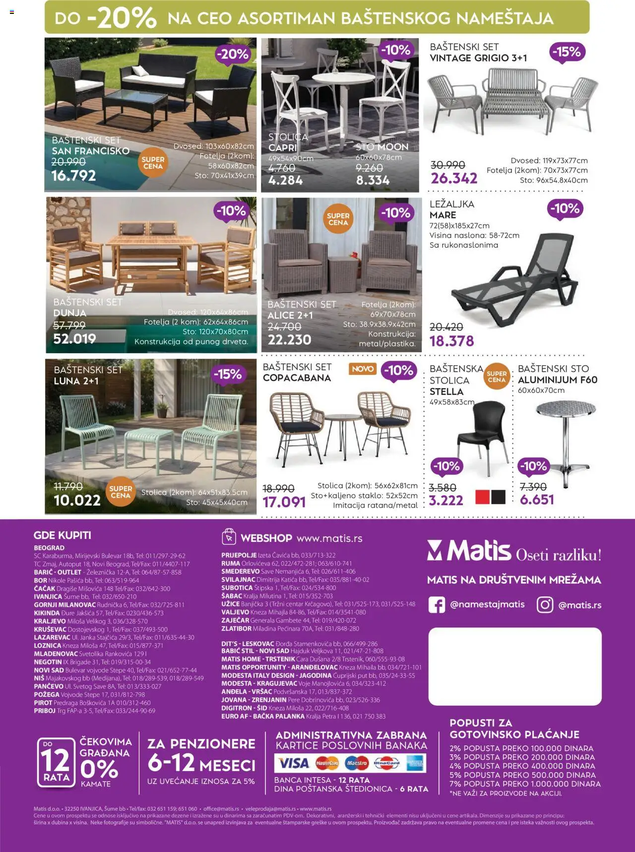 Matis katalog - važi od 01.08.2025 | Strana: 62 | Proizvode: Fotelja, Ležaljka, Stolica, Dvosed