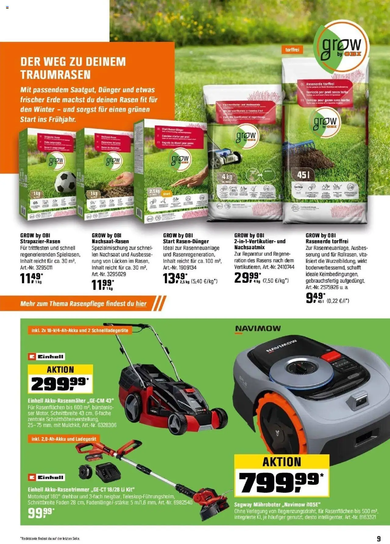 Obi Herbstgartenmagazin – gültig ab 01.09.2025 | Seite: 9 | Produkte: Ladegerät