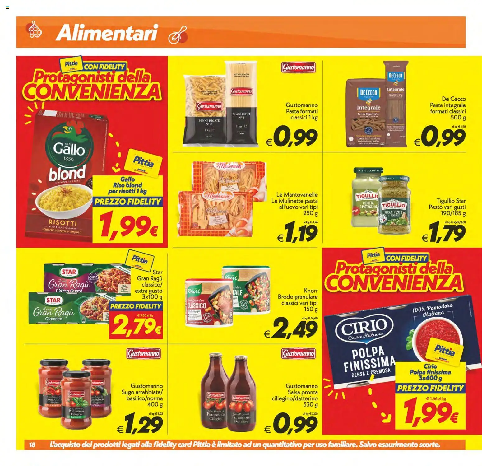 Volantino SuperConveniente del 25.11.2025 | Pagina: 18 | Prodotti: Pesto, Ragú, Ricotta, Sugo