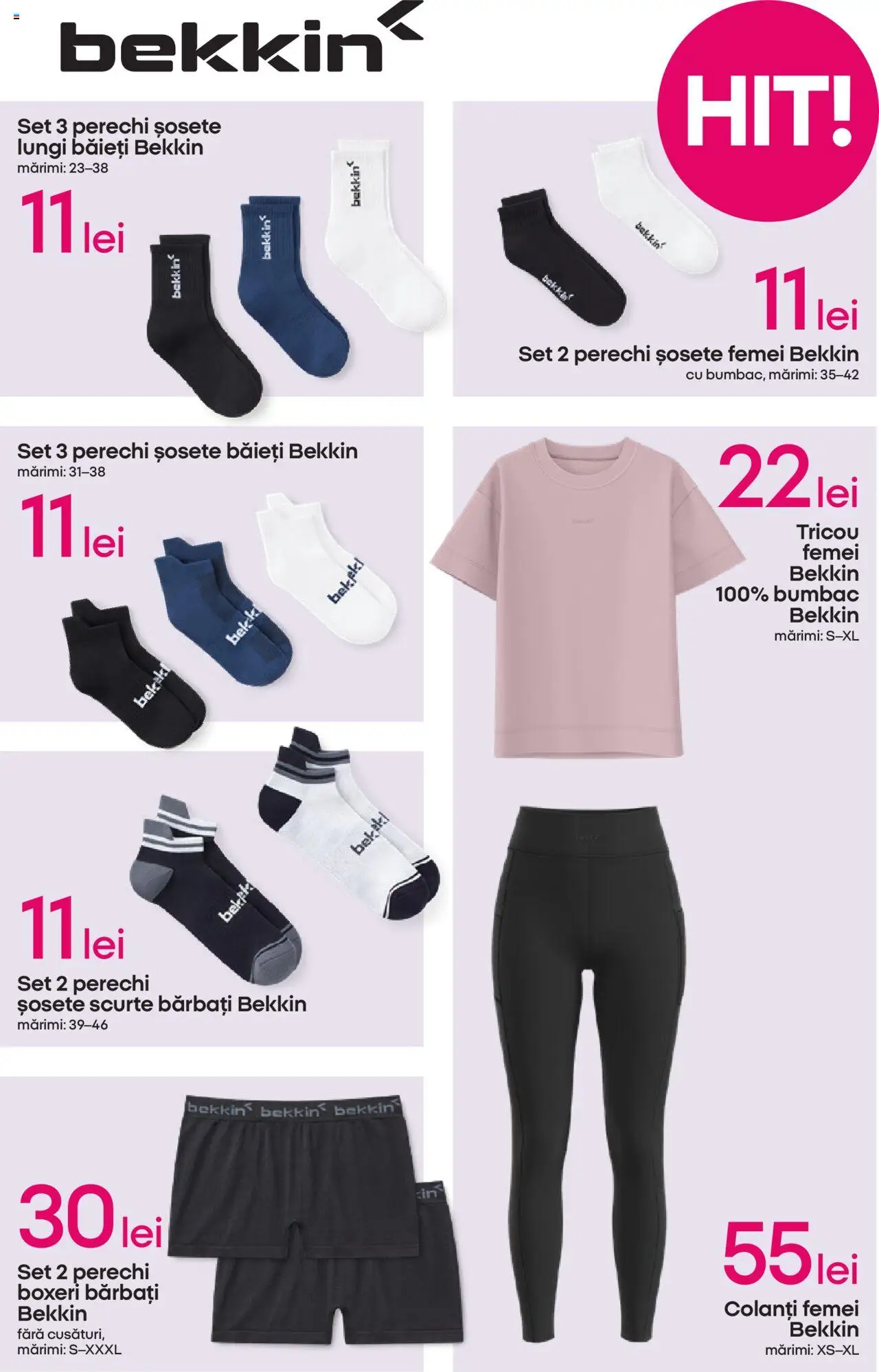 Noul catalog Pepco – valabil de la 18.09.2025 | Pagină: 5 | Produse: Tricou, Șosete, Colanți, Boxeri