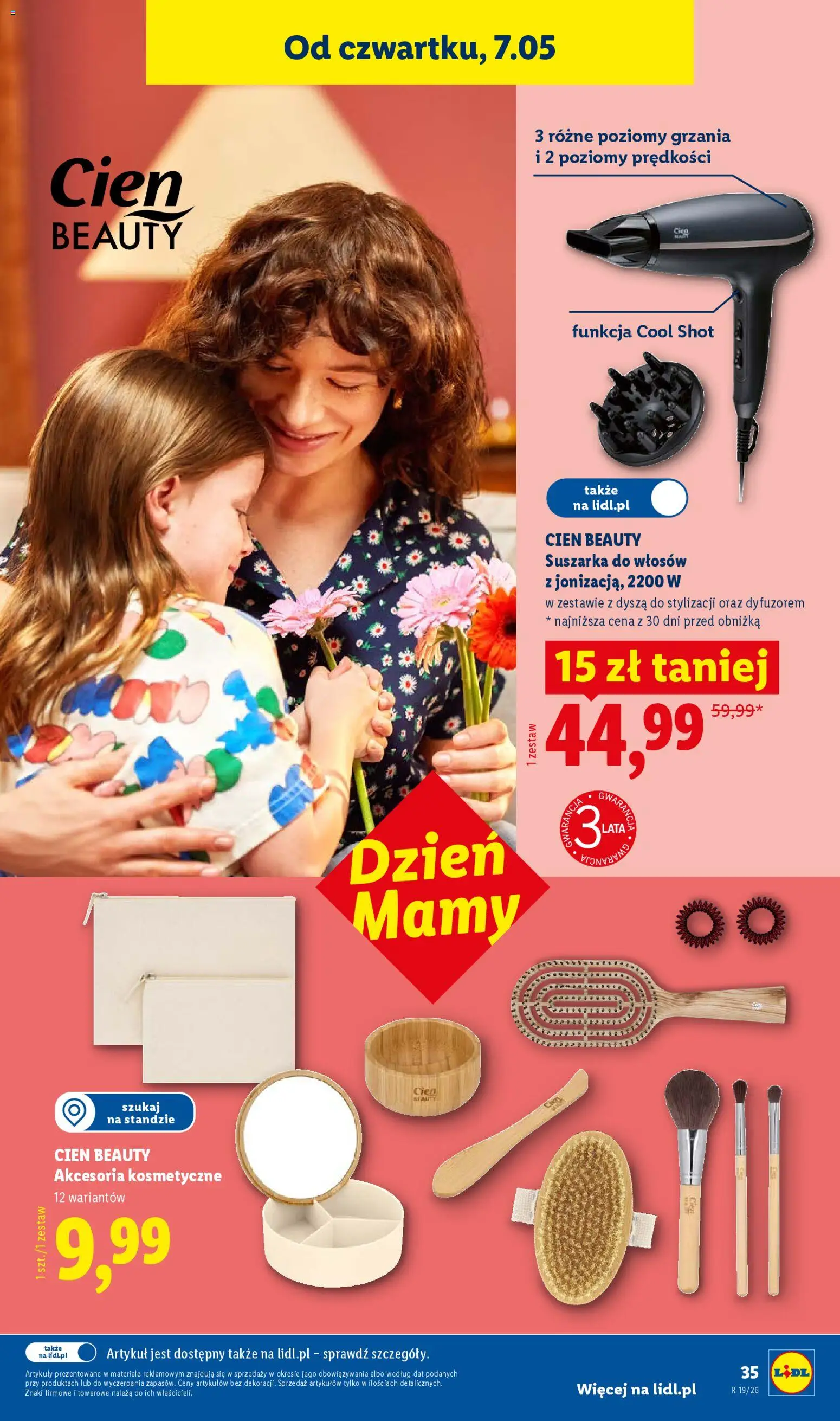 Lidl Katalog od 04.05.2026 | Strona: 35 | Produkty: Suszarka, Suszarka do włosów