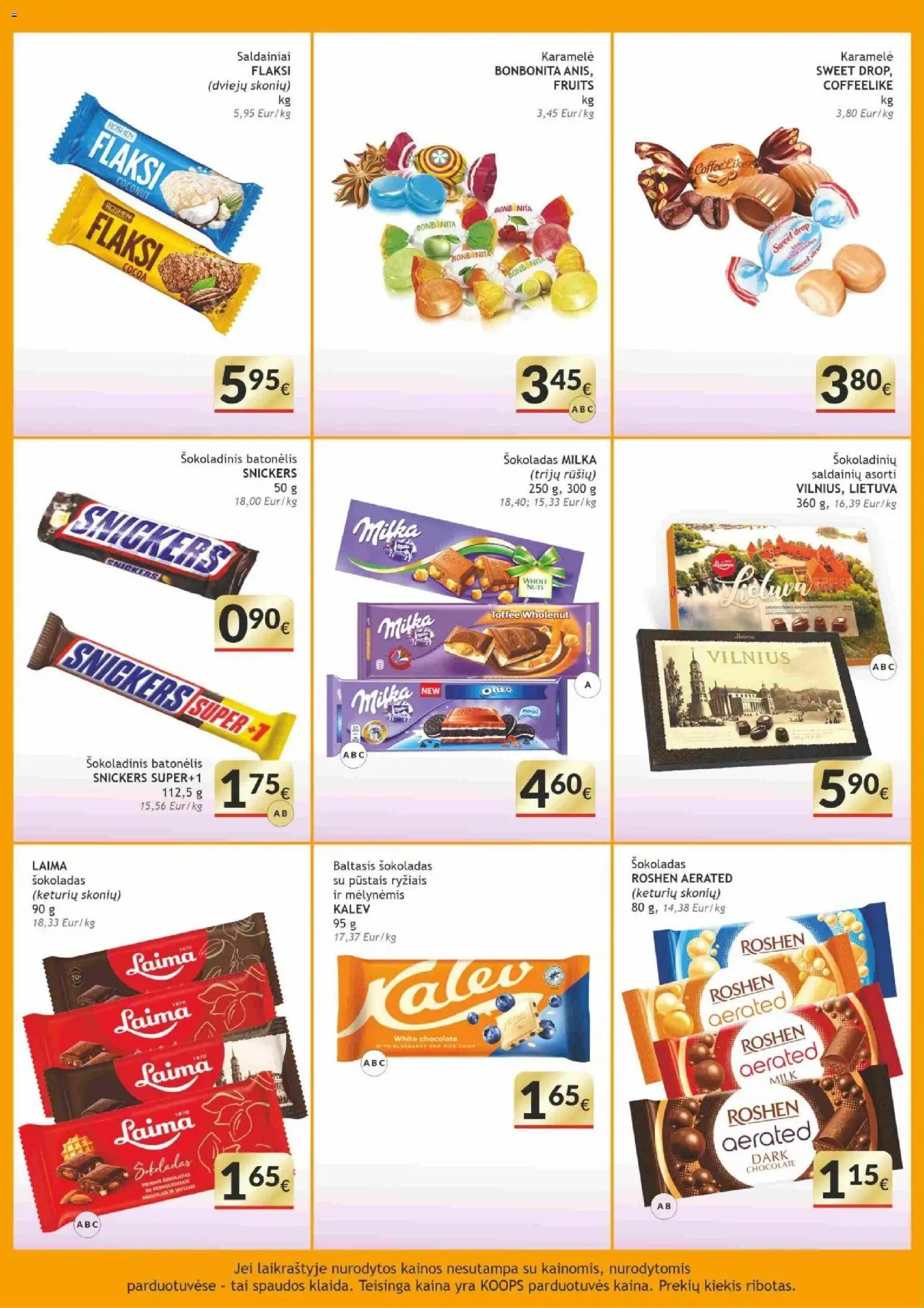 Koops akcijos nuo 31.10.2025 | Puslapis: 10 | Prekių: Šokoladas, Šokoladinis batonėlis, Saldainiai