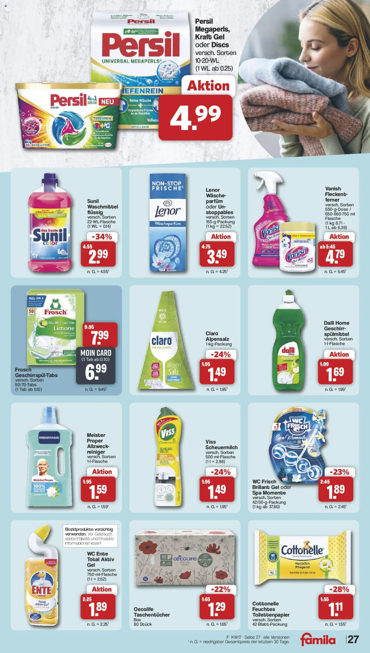 Famila Nordwest Prospekt 	 – gültig ab 20.04.2026 | Seite: 29 | Produkte: Parfüm, Waschmittel, Salz, Persil