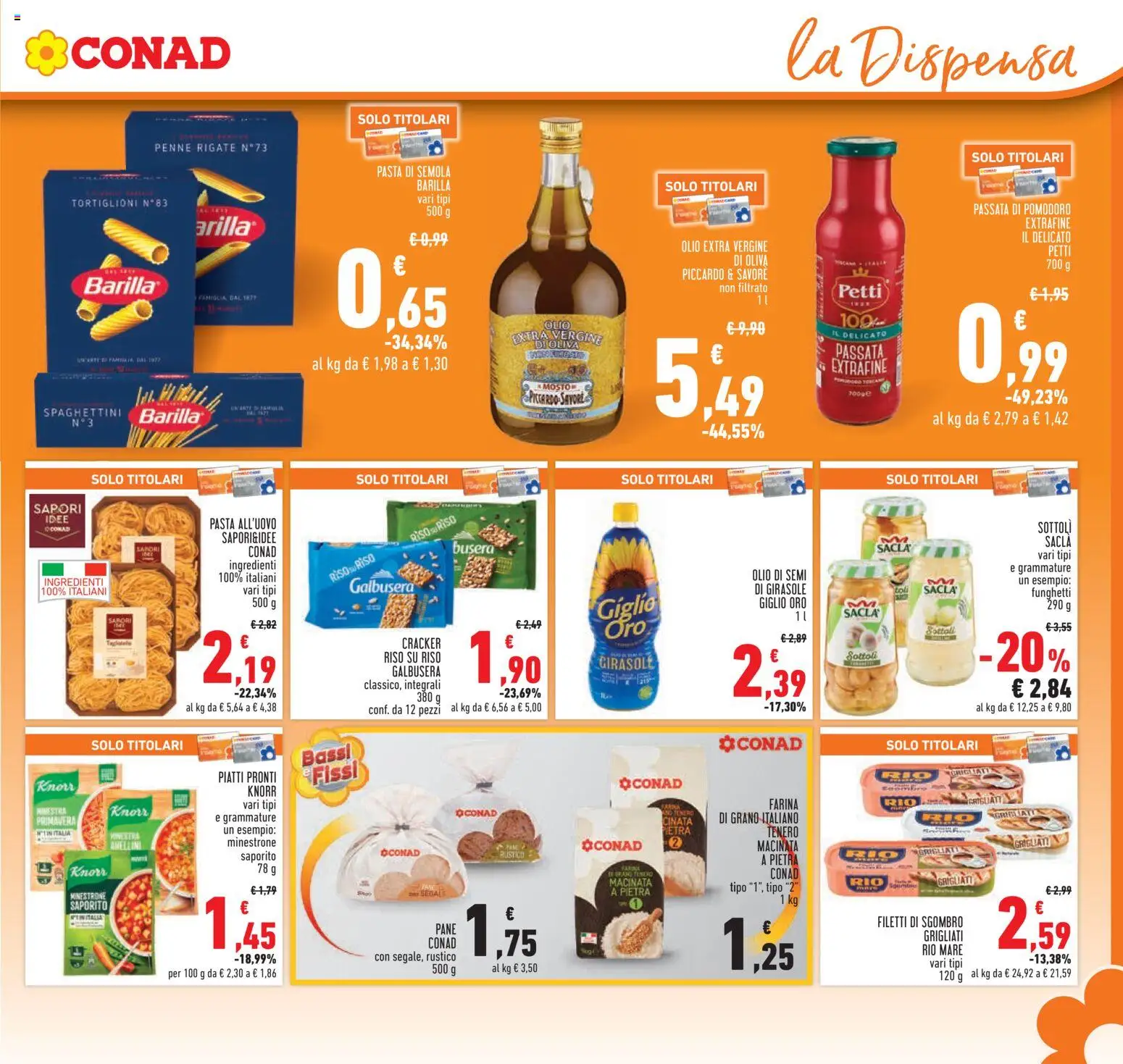 Volantino Conad del 15.01.2026 | Pagina: 15 | Prodotti: Riso, Olio, Crackers, Penne