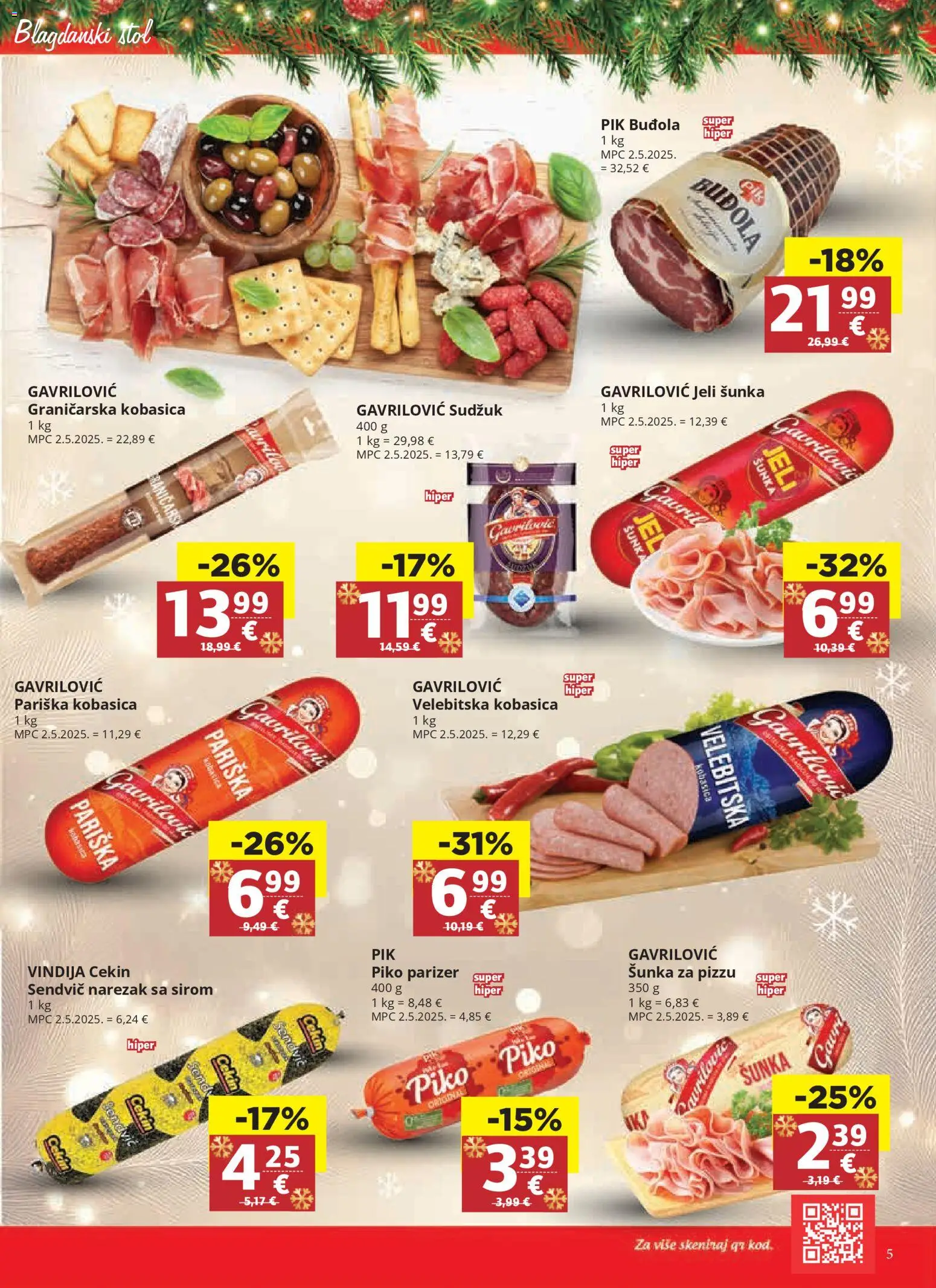 Ribola katalog | vrijedi od 10.12.2025 | Stranica: 5 | Proizvodi: Vindija, Stol, Šunka, Kobasica