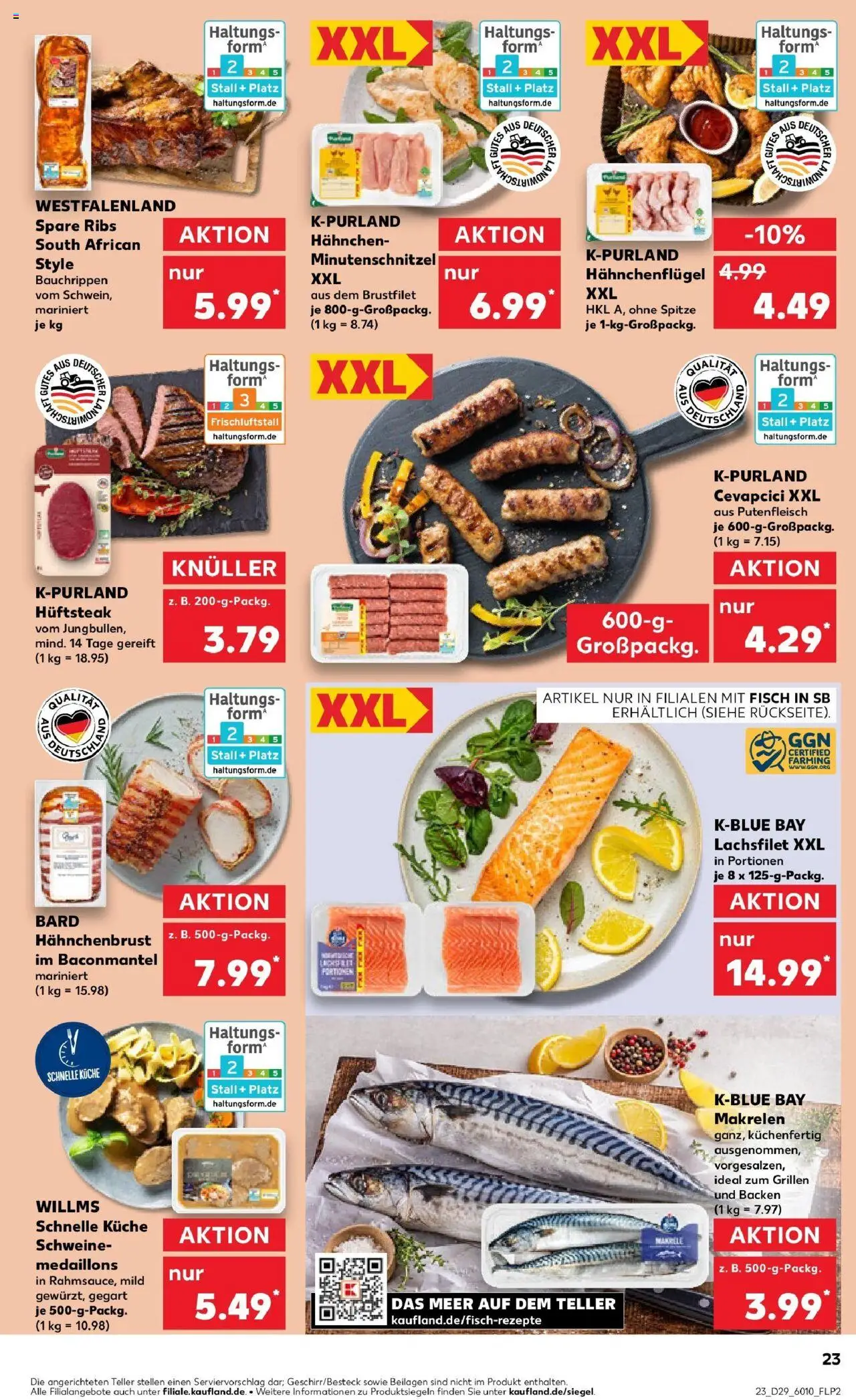 Kaufland prospekt Hechingen	 - gültig ab dem 21.07.2025 | Seite: 36 | Produkte: Küche, Spare ribs, Fisch, Steak