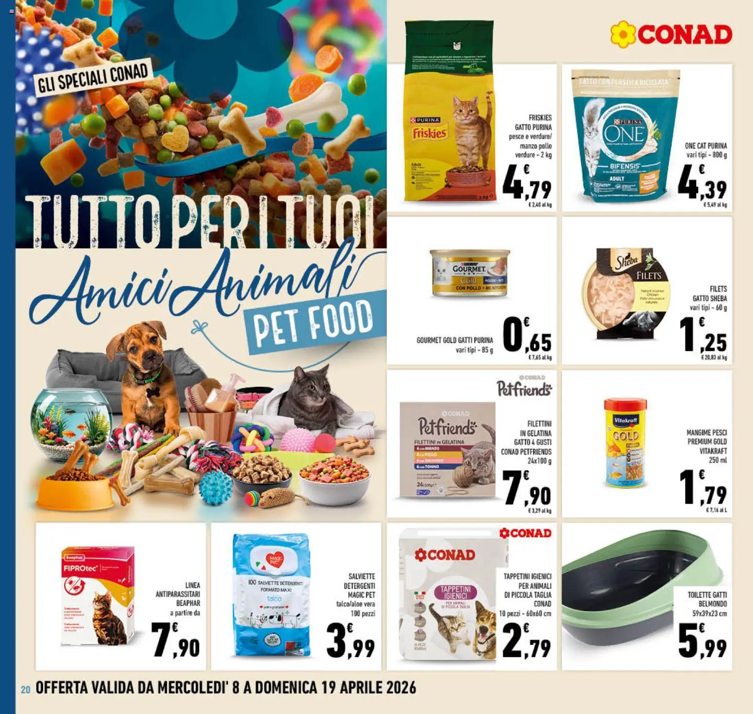 Volantino Conad del 08.04.2026 | Pagina: 20 | Prodotti: Pollo, Pesce, Manzo, Verdure