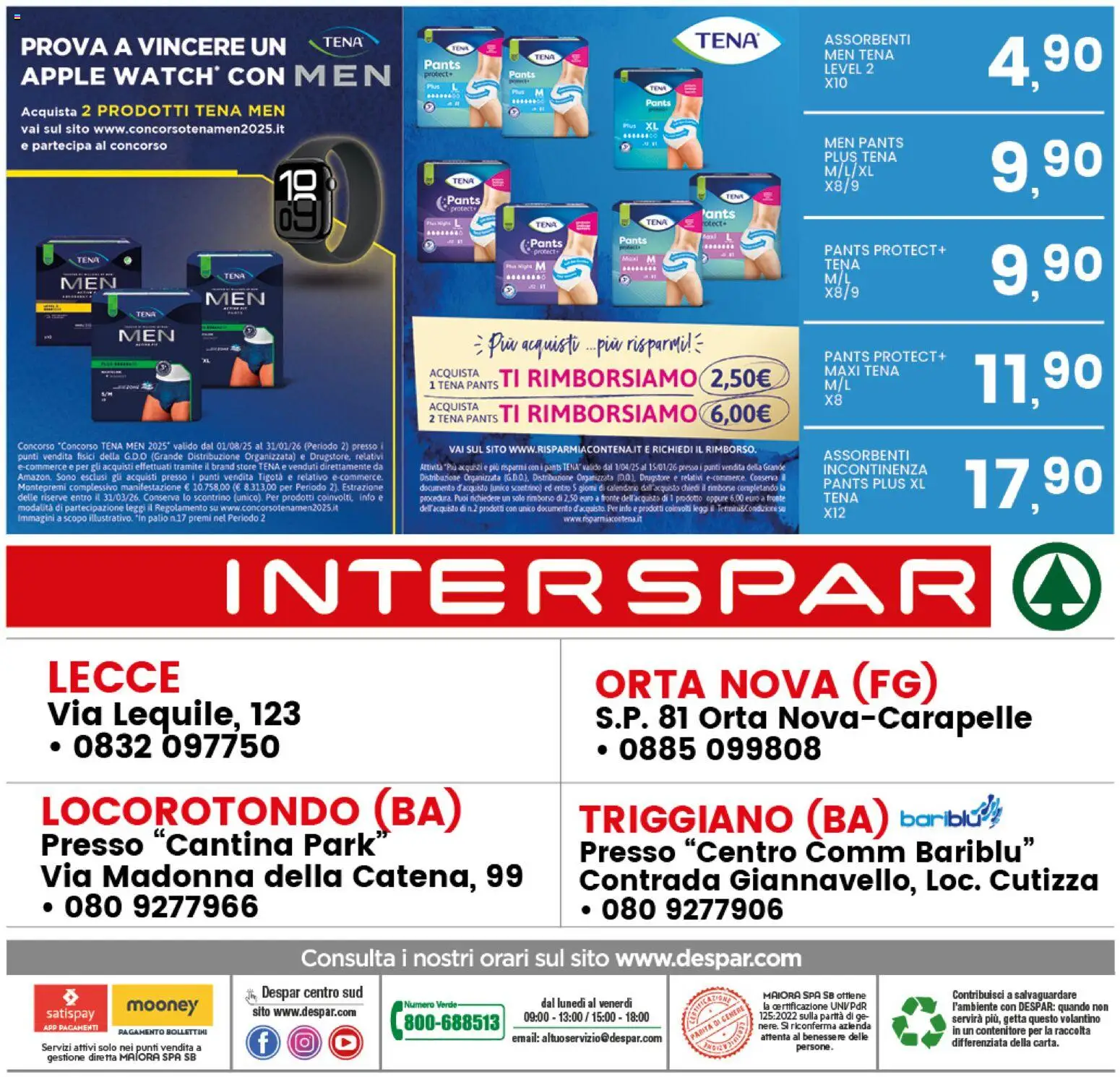 Volantino Interspar del 11.12.2025 | Pagina: 38 | Prodotti: Contenitore, Apple Watch