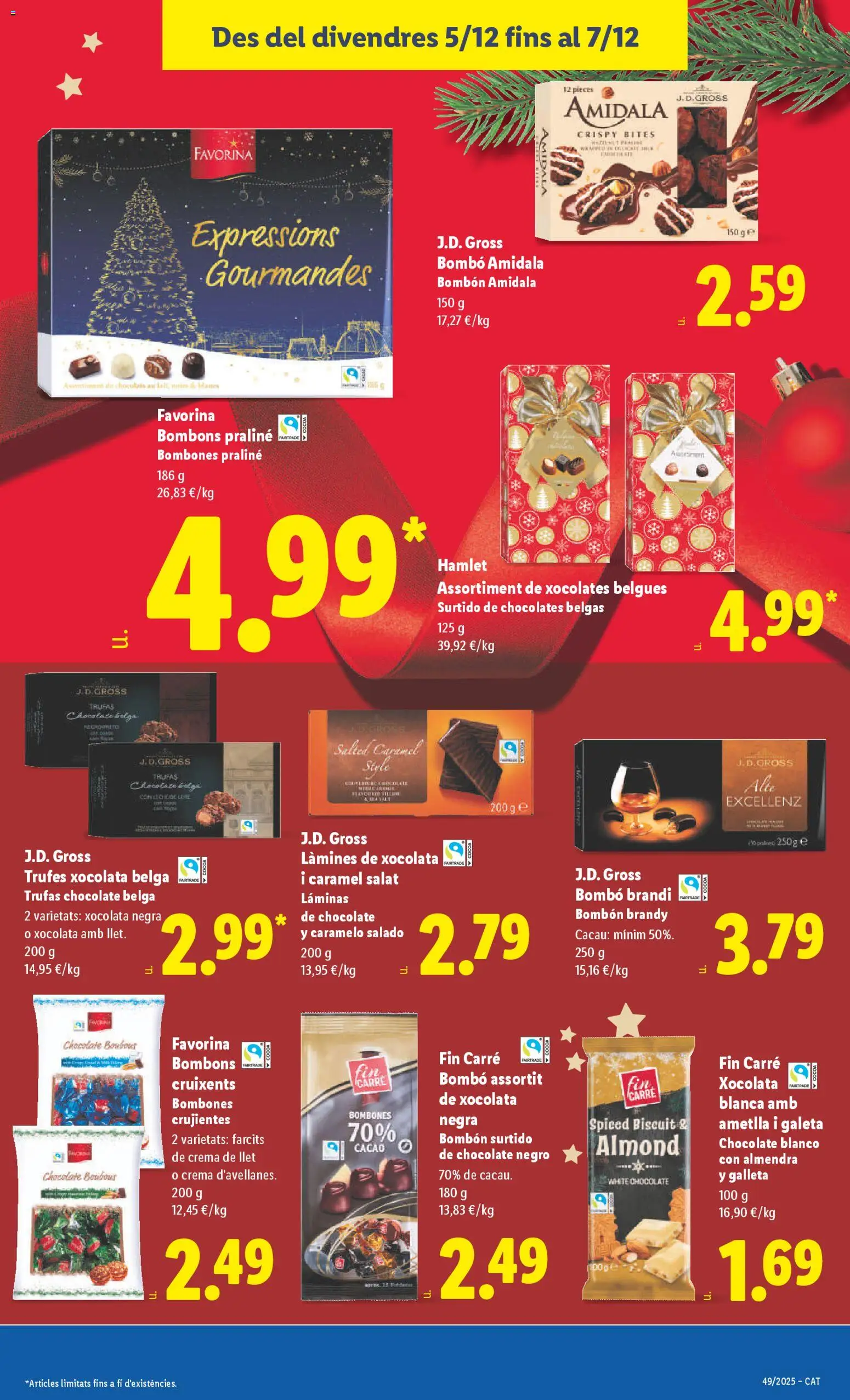 Lidl folleto │ válido desde el 01.12.2025 | Página: 47 | Productos: Chocolate, Crema, Μαύρο πιπέρι, Φρυγανιές σικάλεως