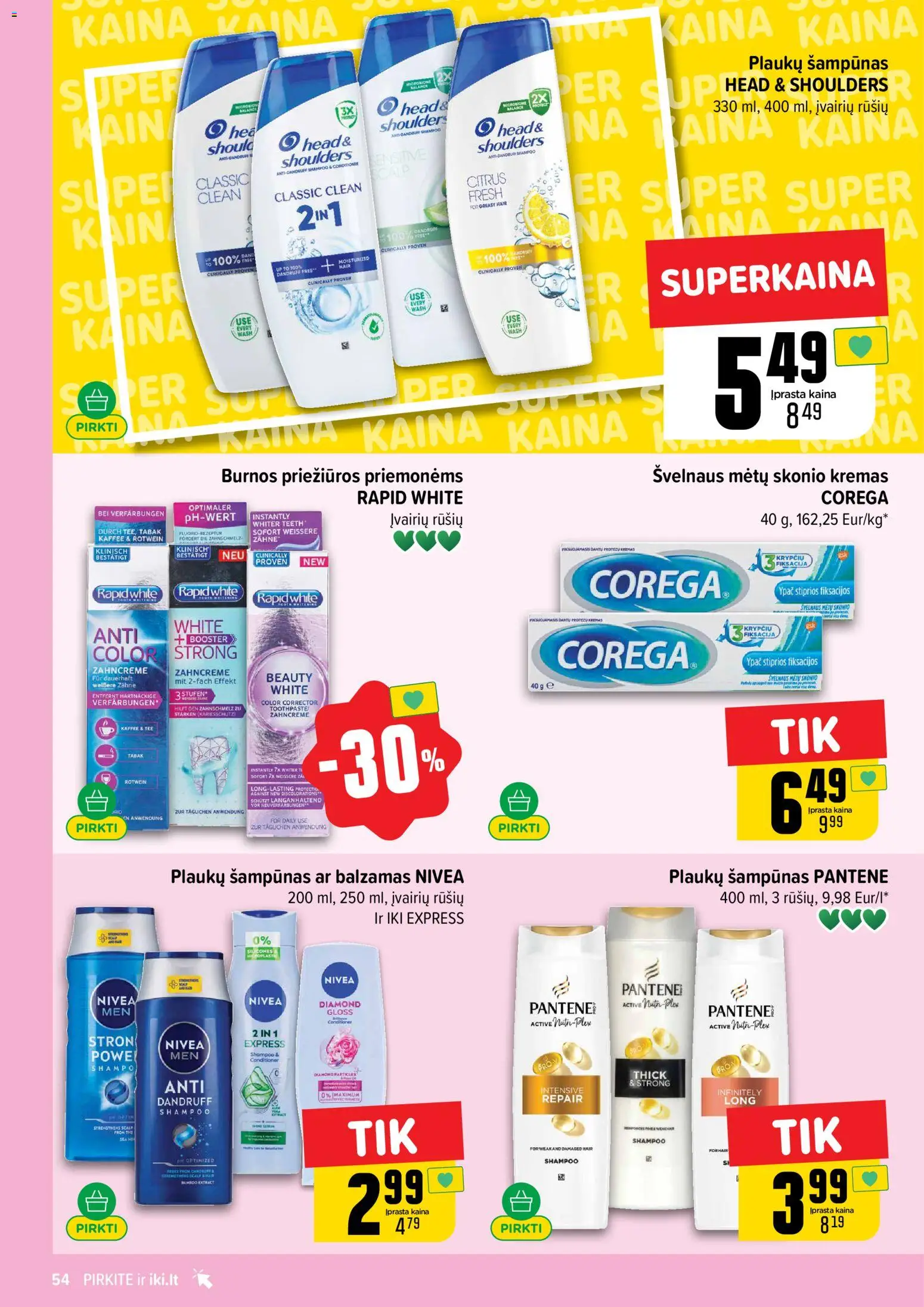 IKI akcijos nuo 20.04.2026 | Puslapis: 54 | Prekių: Balzamas, Šampūnas, Kremas