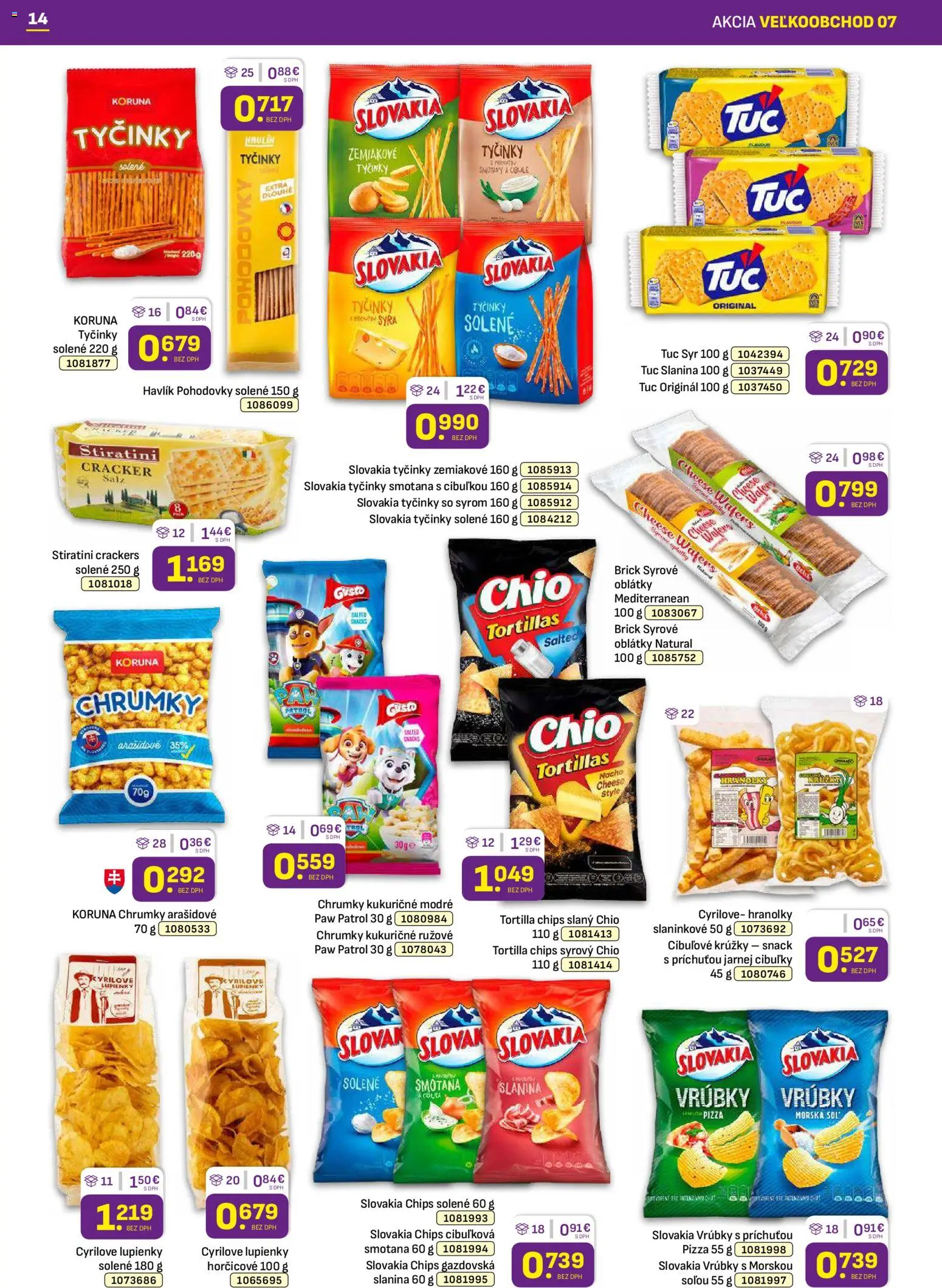 Nové Libex akcie – leták je platný od 07.04.2026 | Strana: 14 | Produkty: Pizza, Slanina, Smotana, Soľ