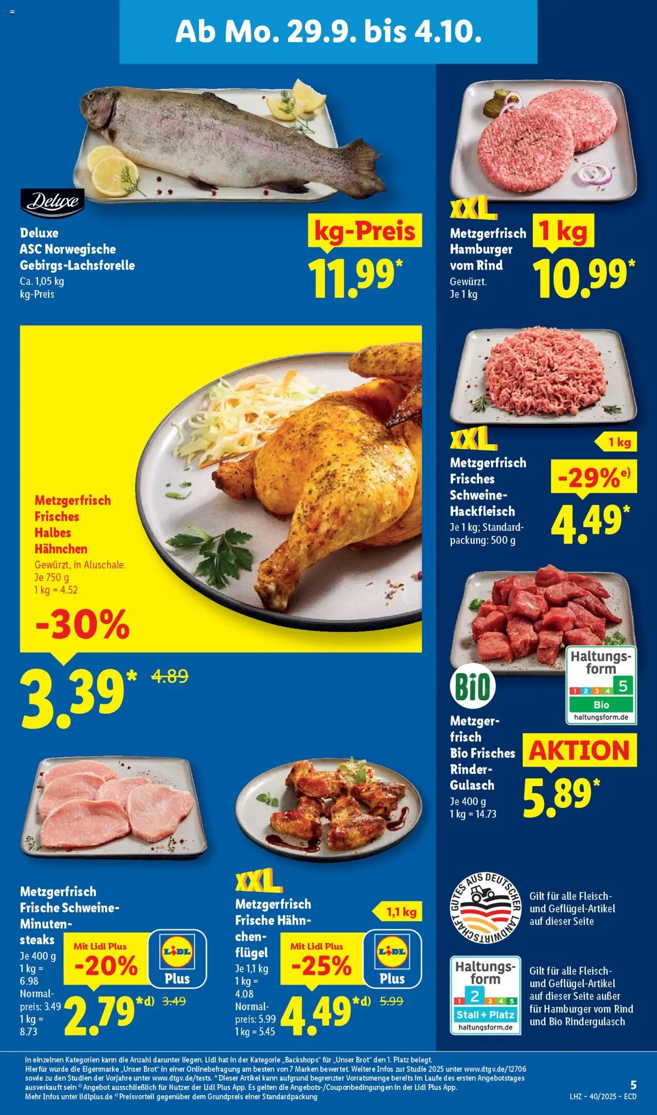 Lidl Prospekt 	 – gültig ab 29.09.2025 | Seite: 11 | Produkte: Hahnchen, Gulasch, Fleisch, Hackfleisch