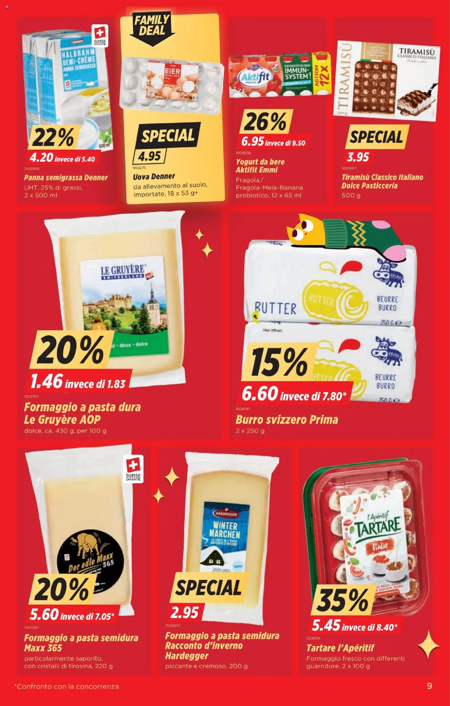 Denner Aktionen IT – gültig ab 09.12.2025 | Seite: 9 | Produkte: Butter, Eier, Pasta