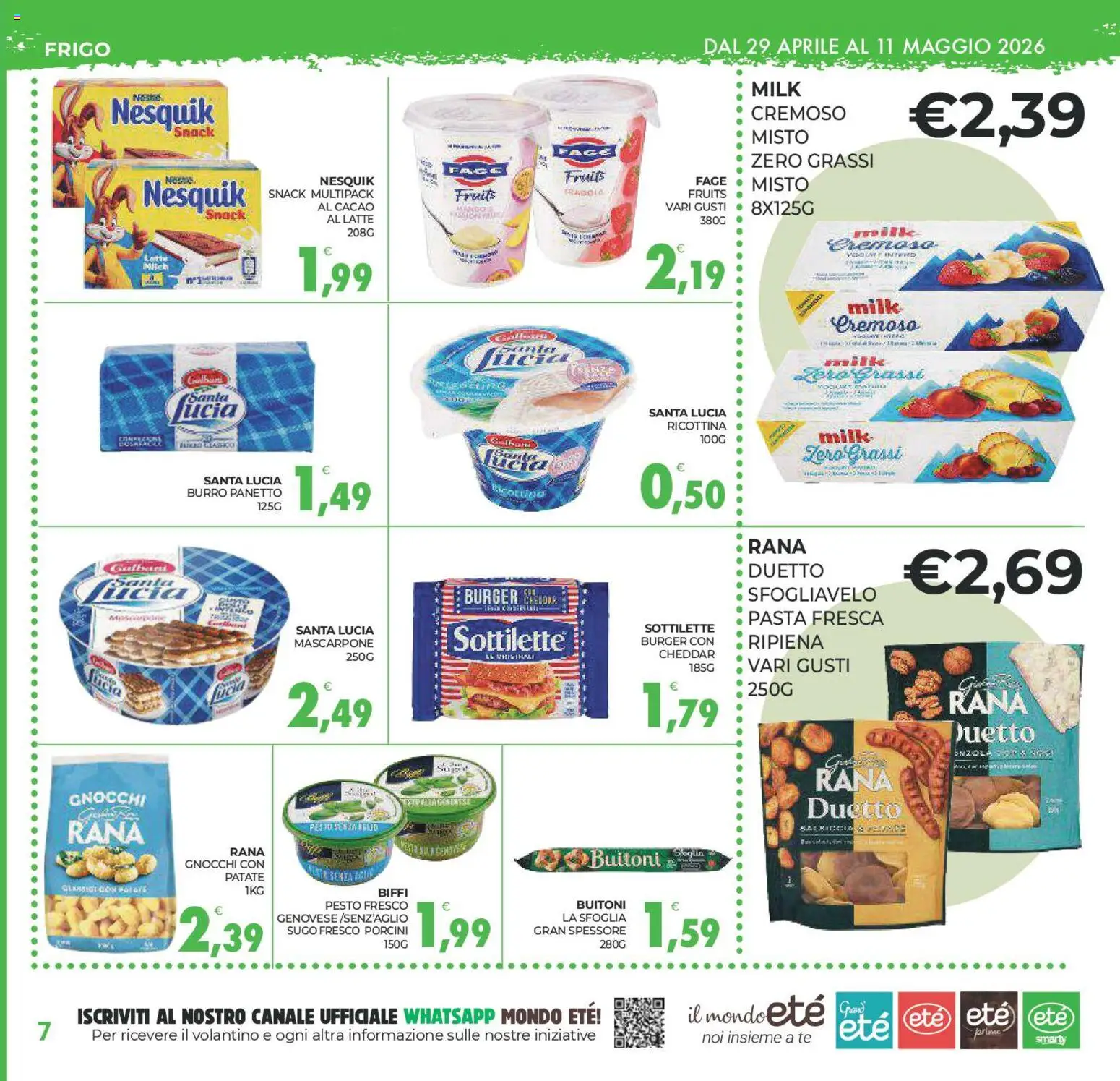 Volantino Eté del 29.04.2026 | Pagina: 7 | Prodotti: Patate, Latte, Cacao, Mascarpone