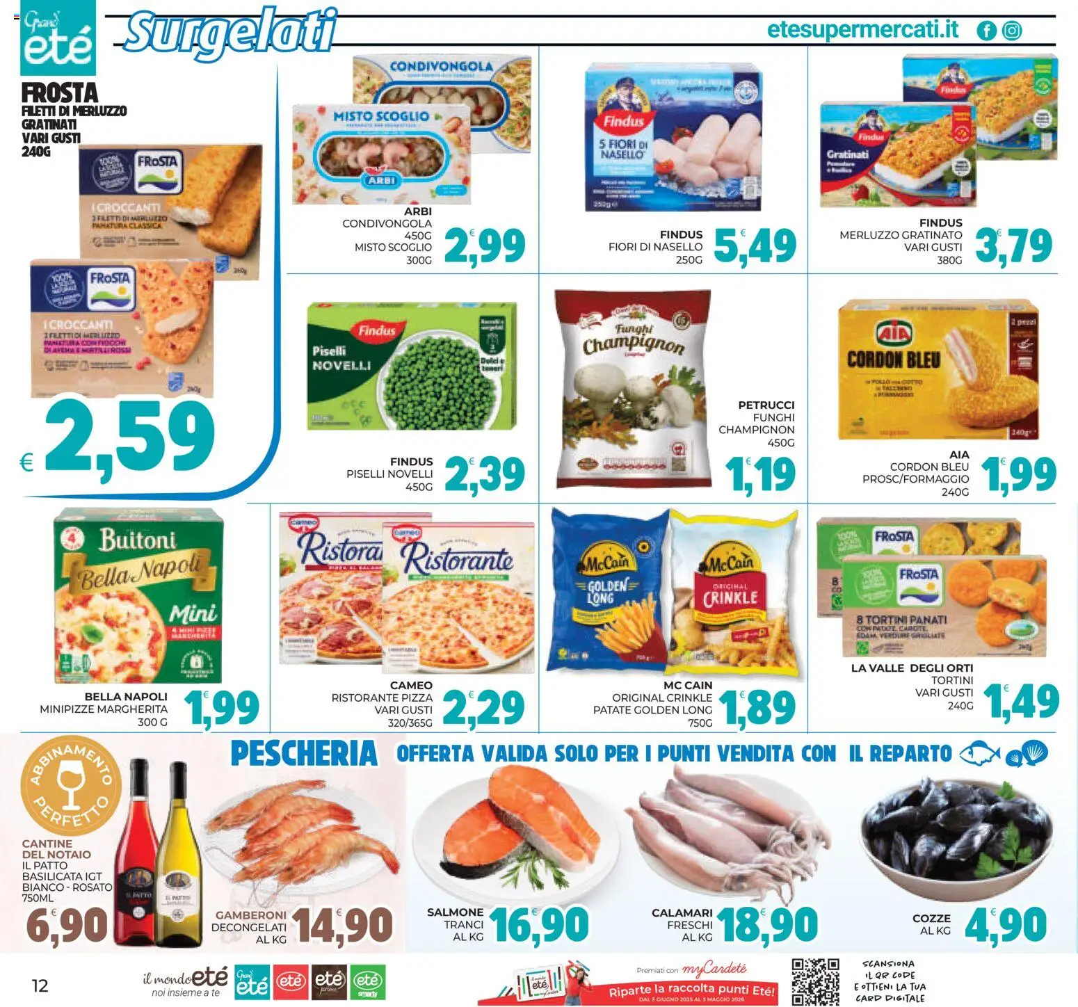 Volantino Eté del 07.04.2026 | Pagina: 12 | Prodotti: Pollo, Cozze, Calamari, Funghi
