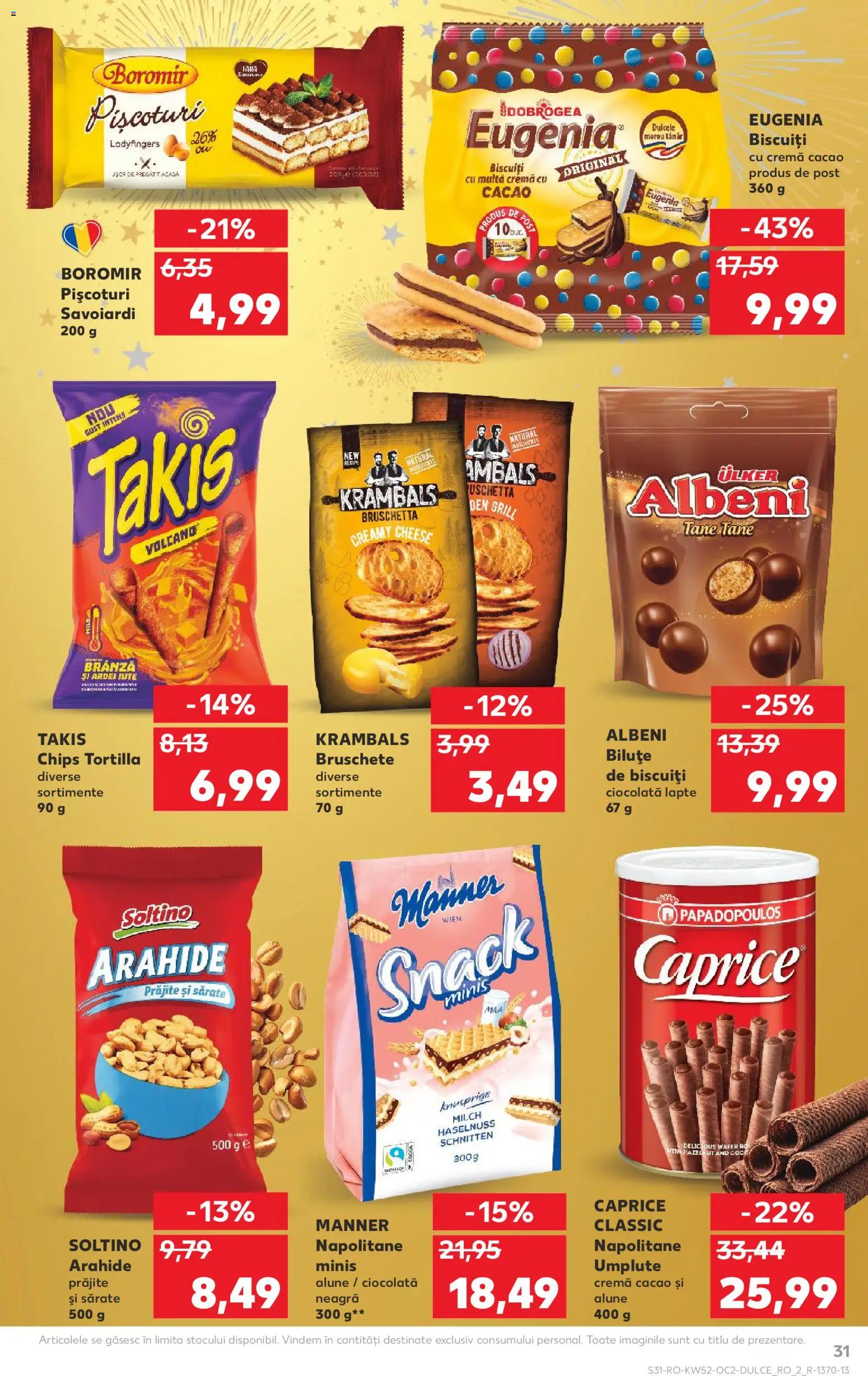 Noul catalog Kaufland – valabil de la 24.12.2025 | Pagină: 31 | Produse: Alune, Brânză, Ciocolată, Cacao