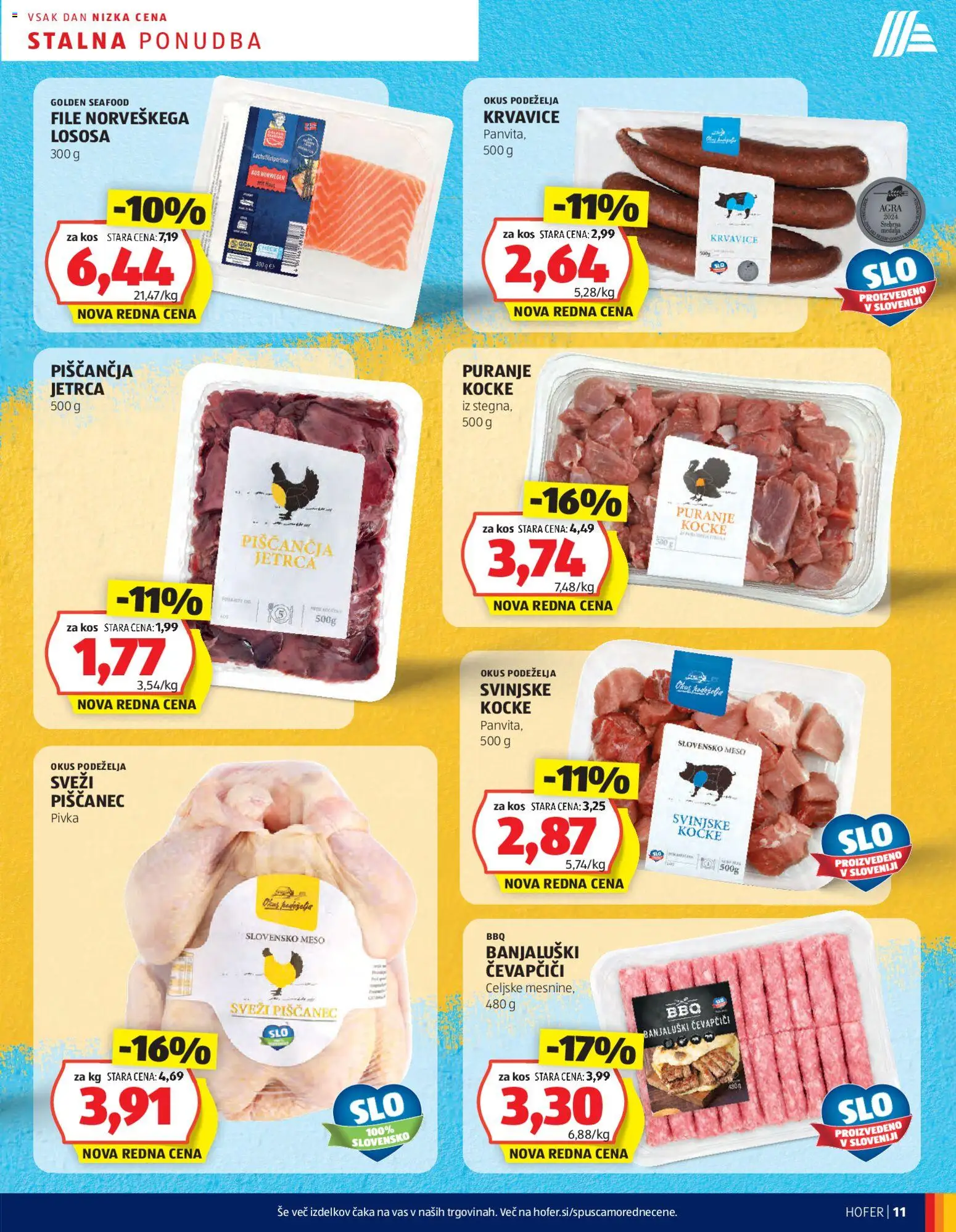 Novi Hofer katalog ponudbe – veljaven od 20.11.2025 | Stran: 11 | Izdelki: Čevapčiči, Kos