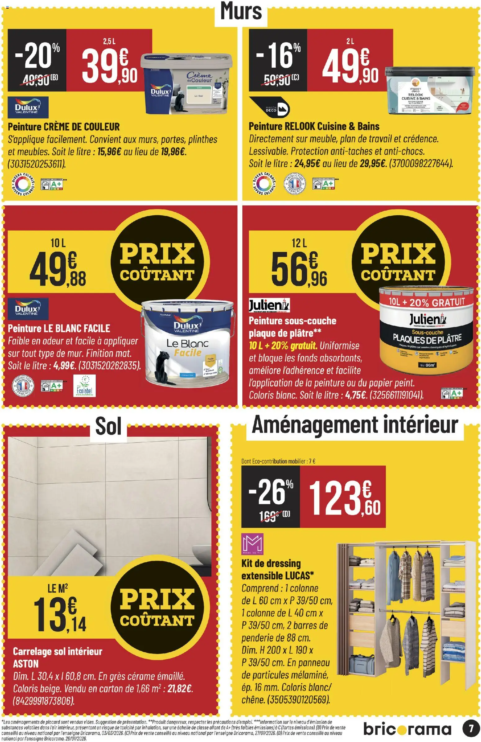 {H1} | Page: 7 | Produits: Plâtre, Dressing, Crème