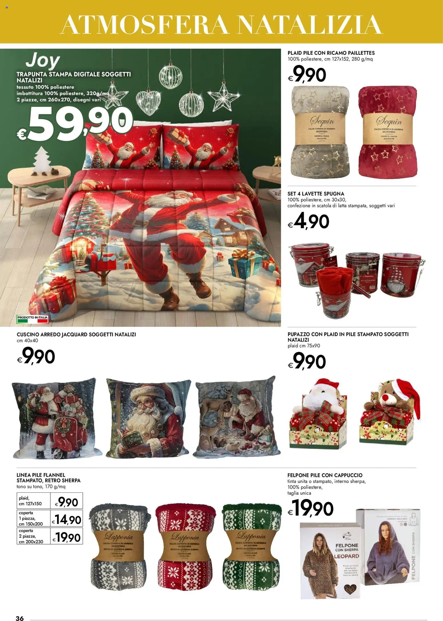 Volantino bennet del 20.11.2025 | Pagina: 36 | Prodotti: Spugna, Plaid, Stampa, Coperta