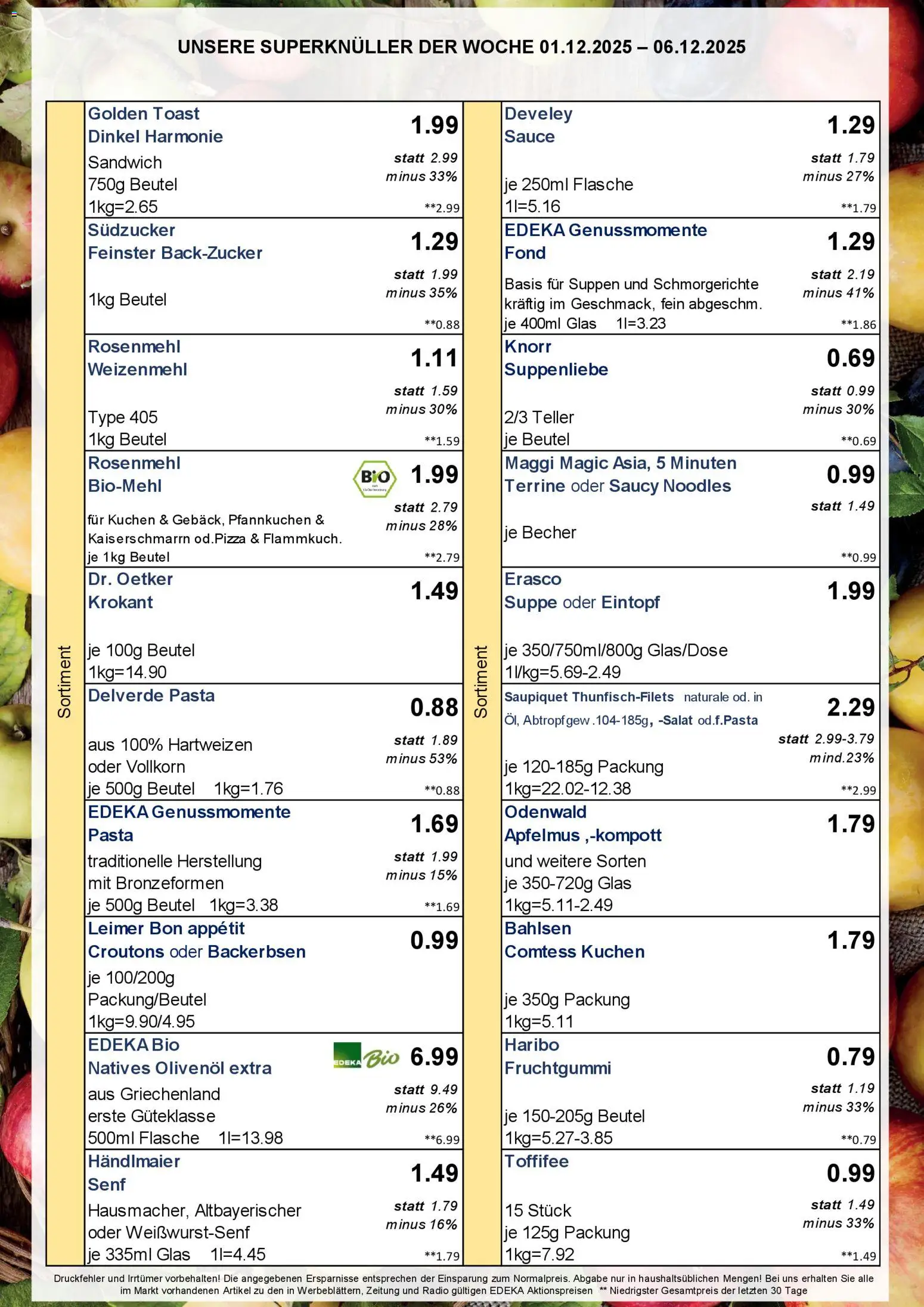 Simmel - Bayern – gültig ab 01.12.2025 | Seite: 2 | Produkte: Toast, Olivenol, Knorr, Pasta