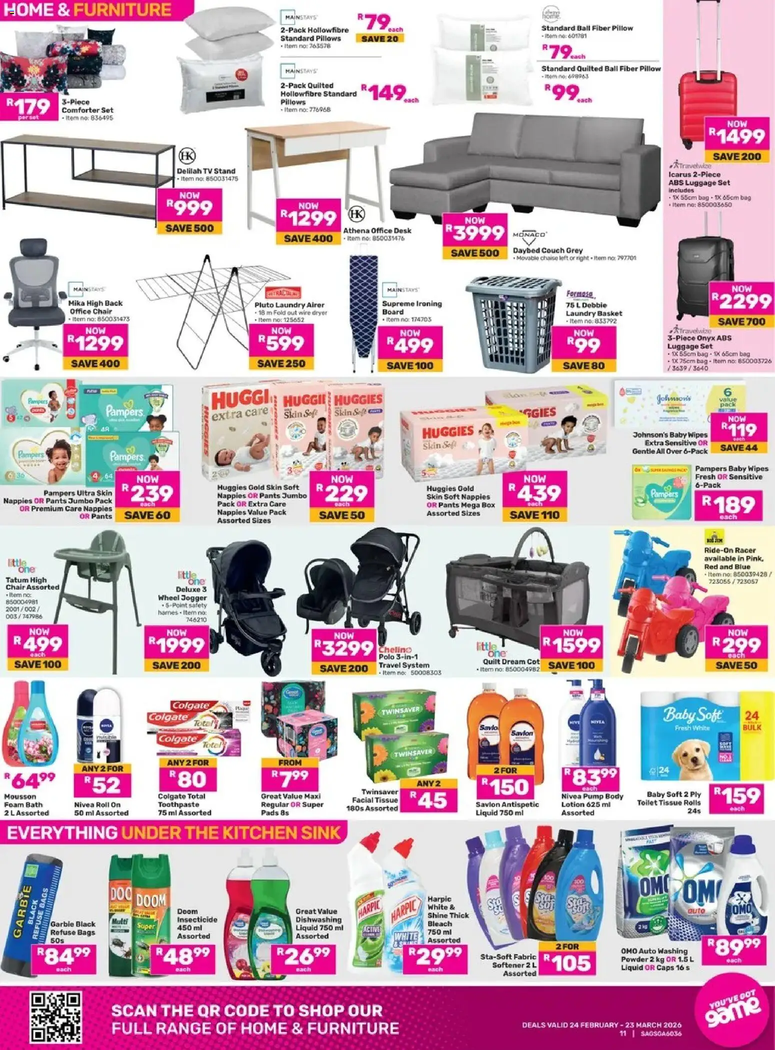 Game - I Like Big Brands And I Cannot Lie valid from 24.02.2026 | Page: 11 | Products: Toothpaste, Couch, Dryer, Bag