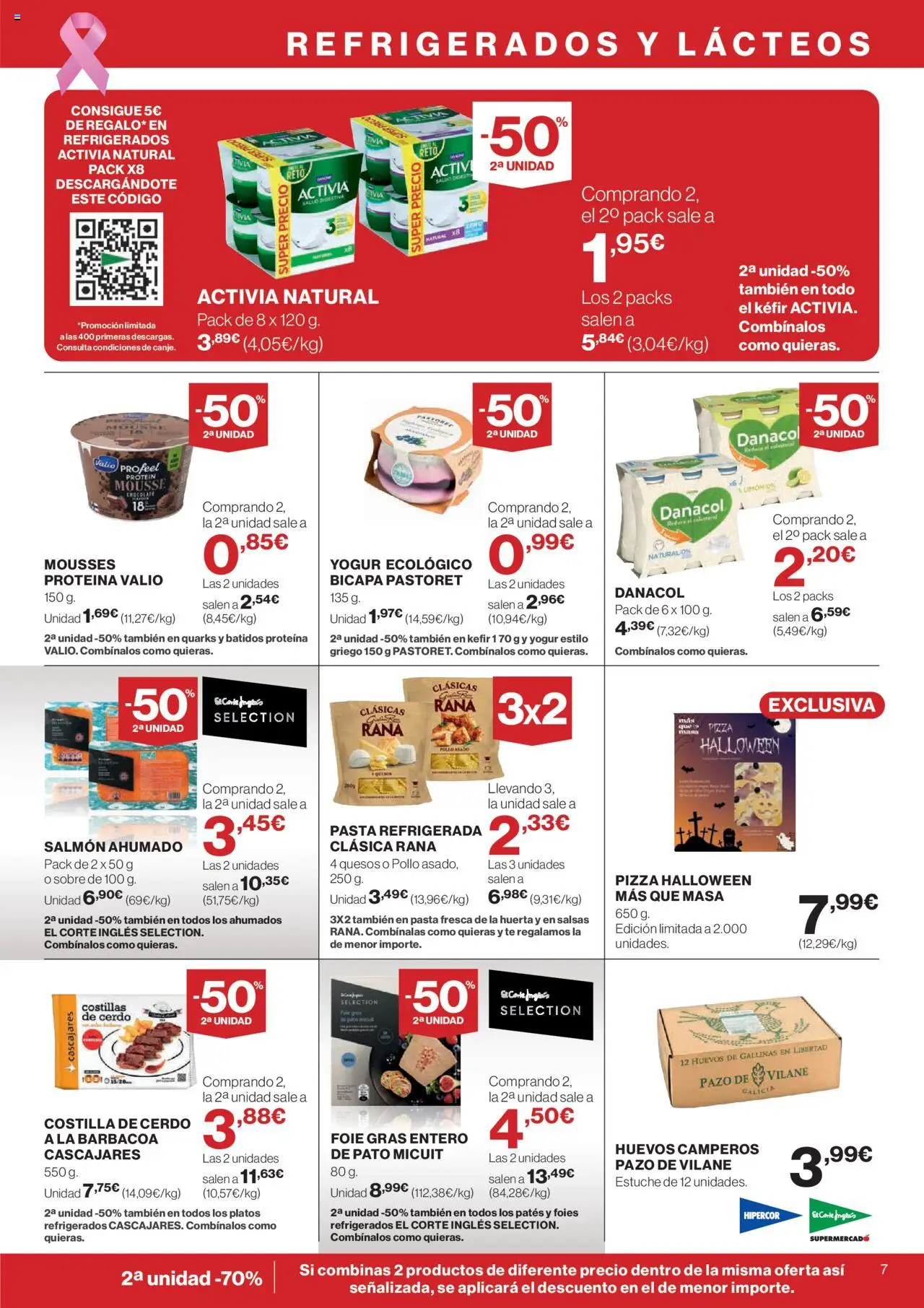 Hipercor catálogo │ válido desde el 09.10.2025 | Página: 7 | Productos: Yogur, Huevos, Cerdo, Té